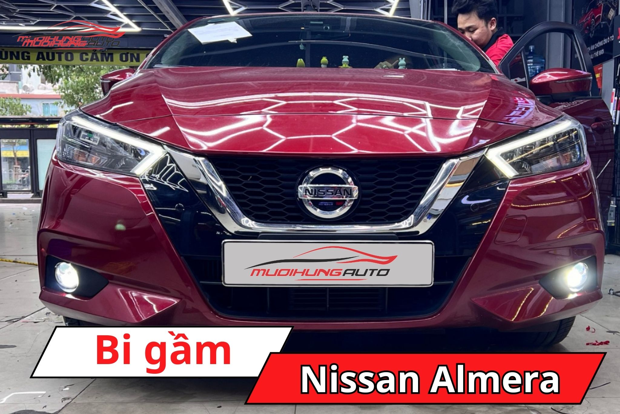 Độ bi gầm ô tô Nissan Almera