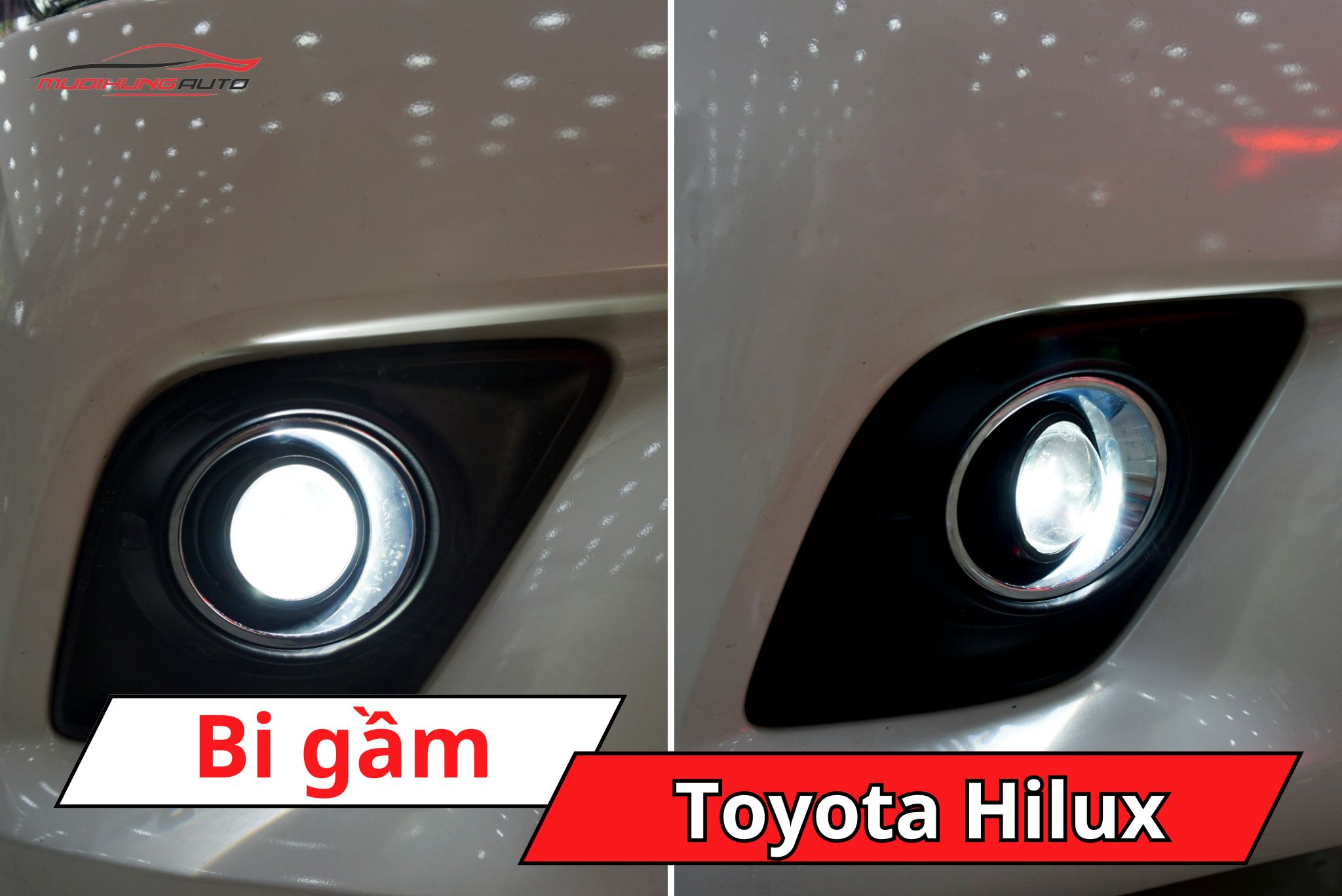 Độ bi gầm ô tô Toyota Hilux