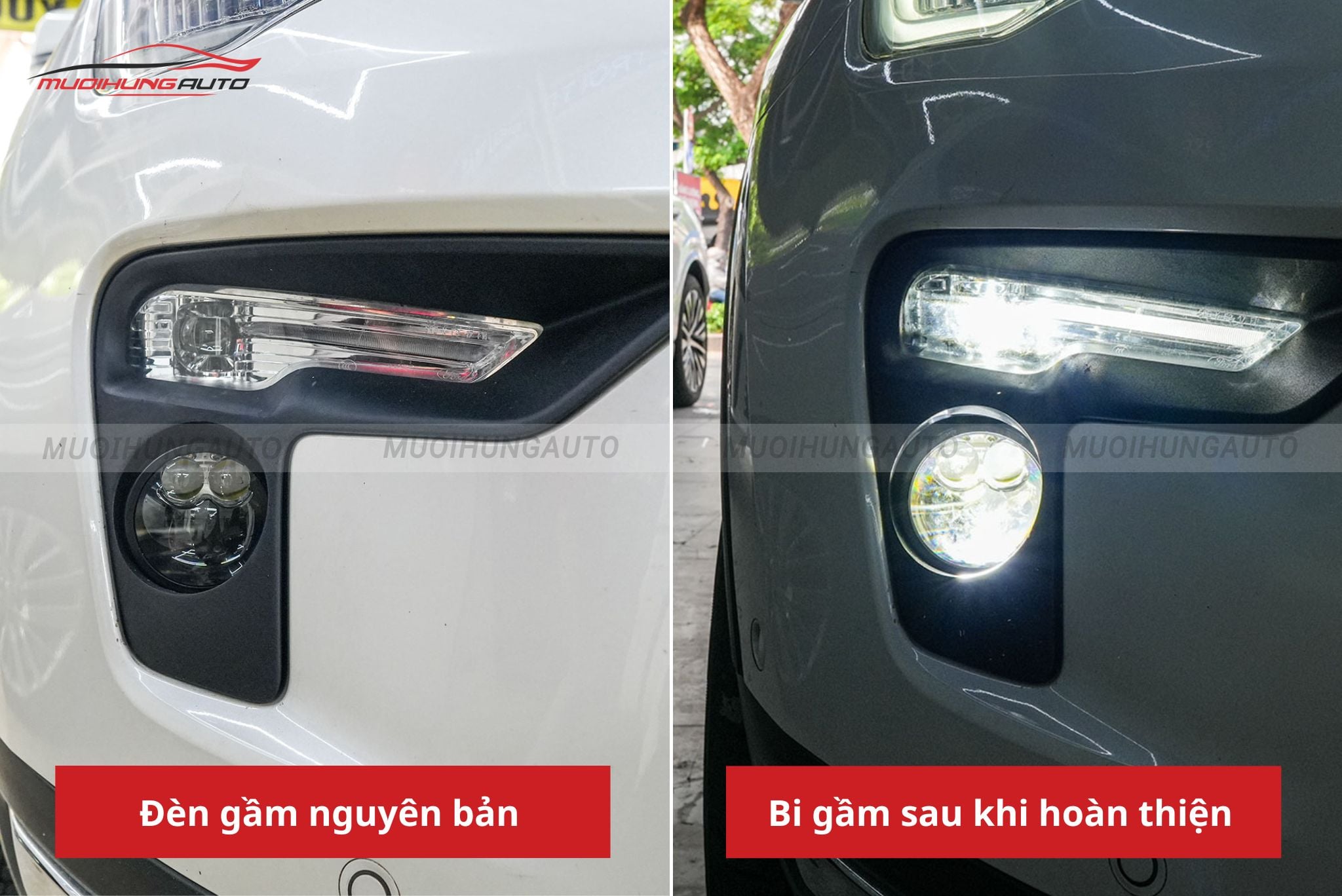 Độ đèn bi gầm Ford Explorer 2019