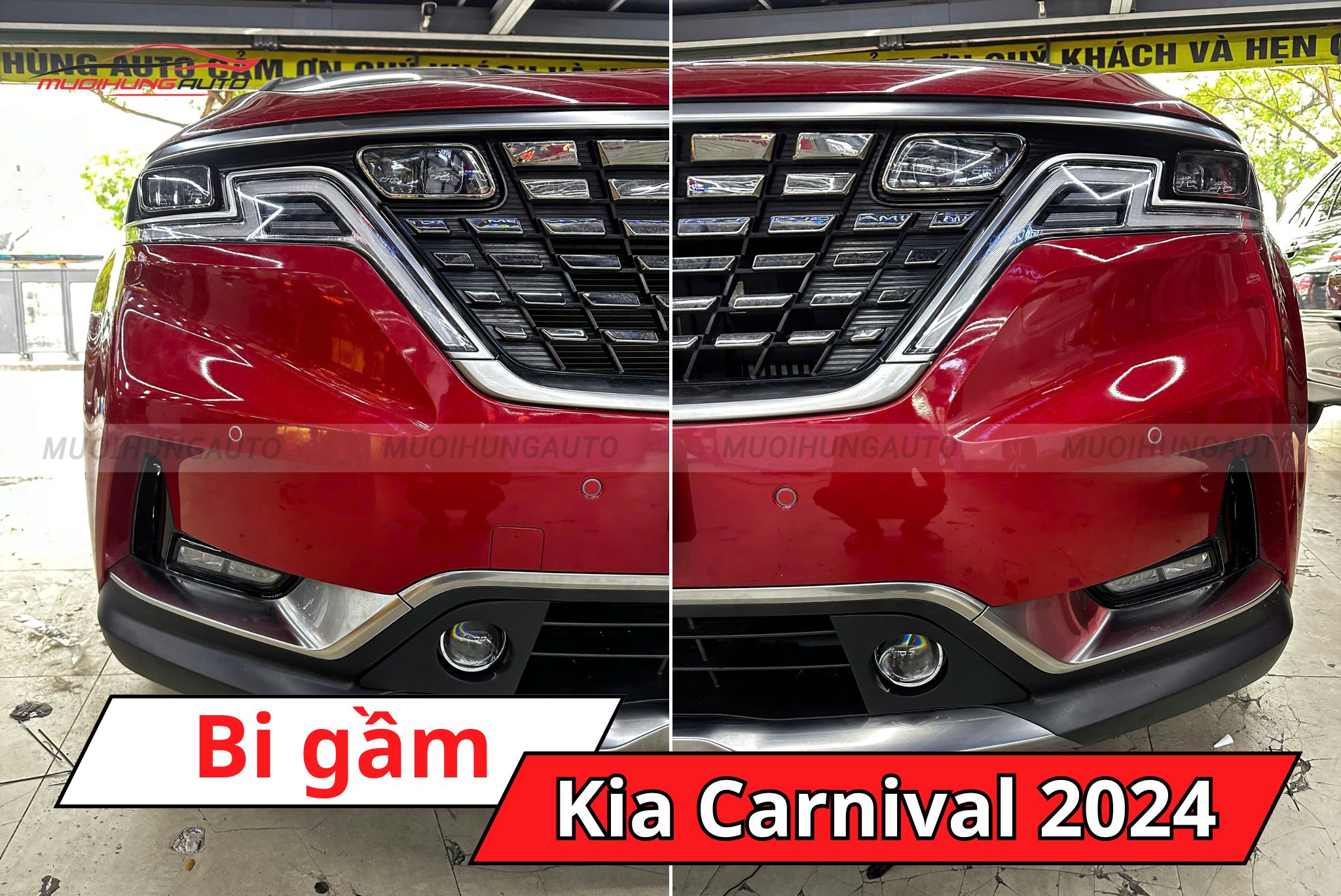 Độ đèn bi gầm Kia Carnival 2024