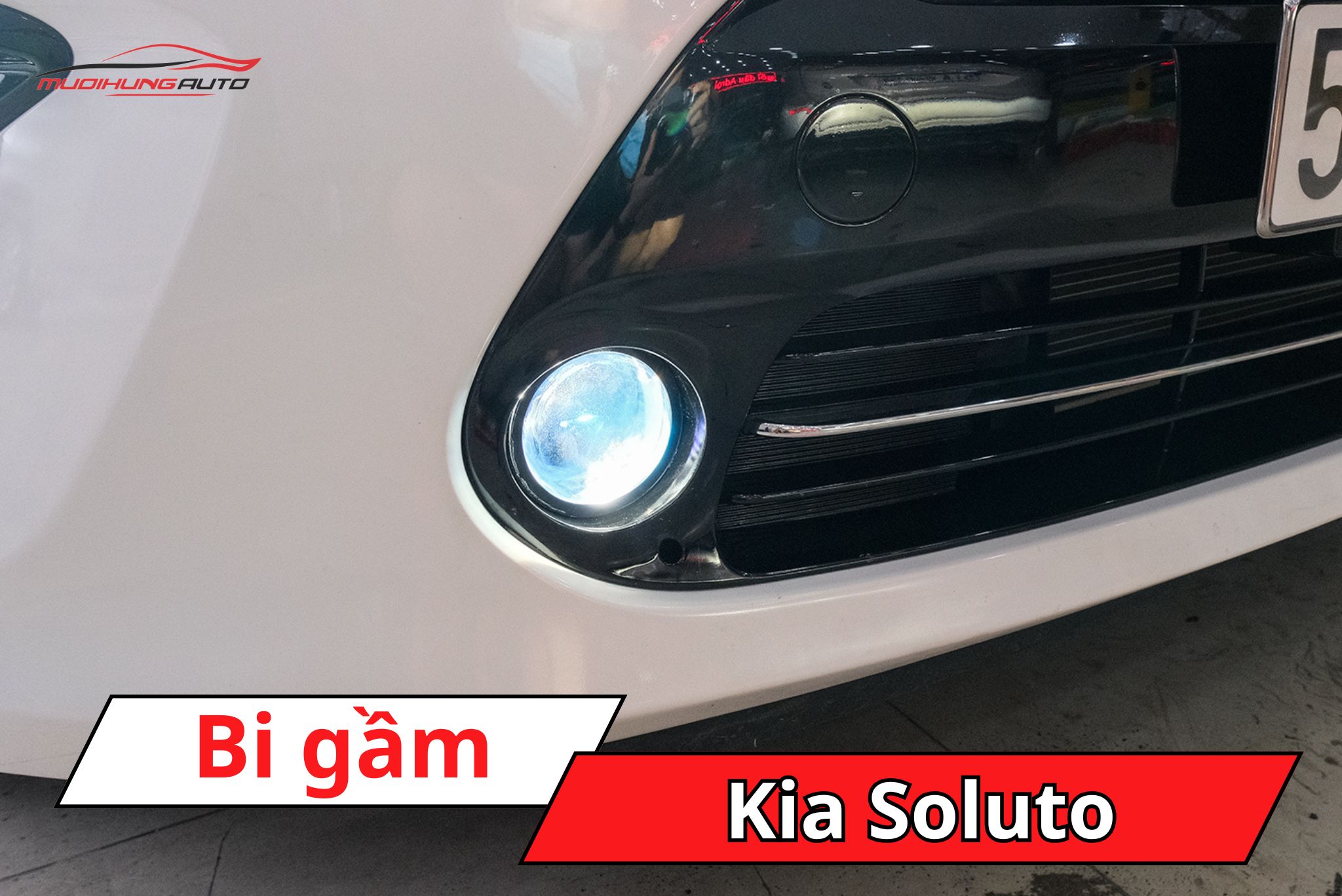 Độ đèn bi gầm Kia Soluto
