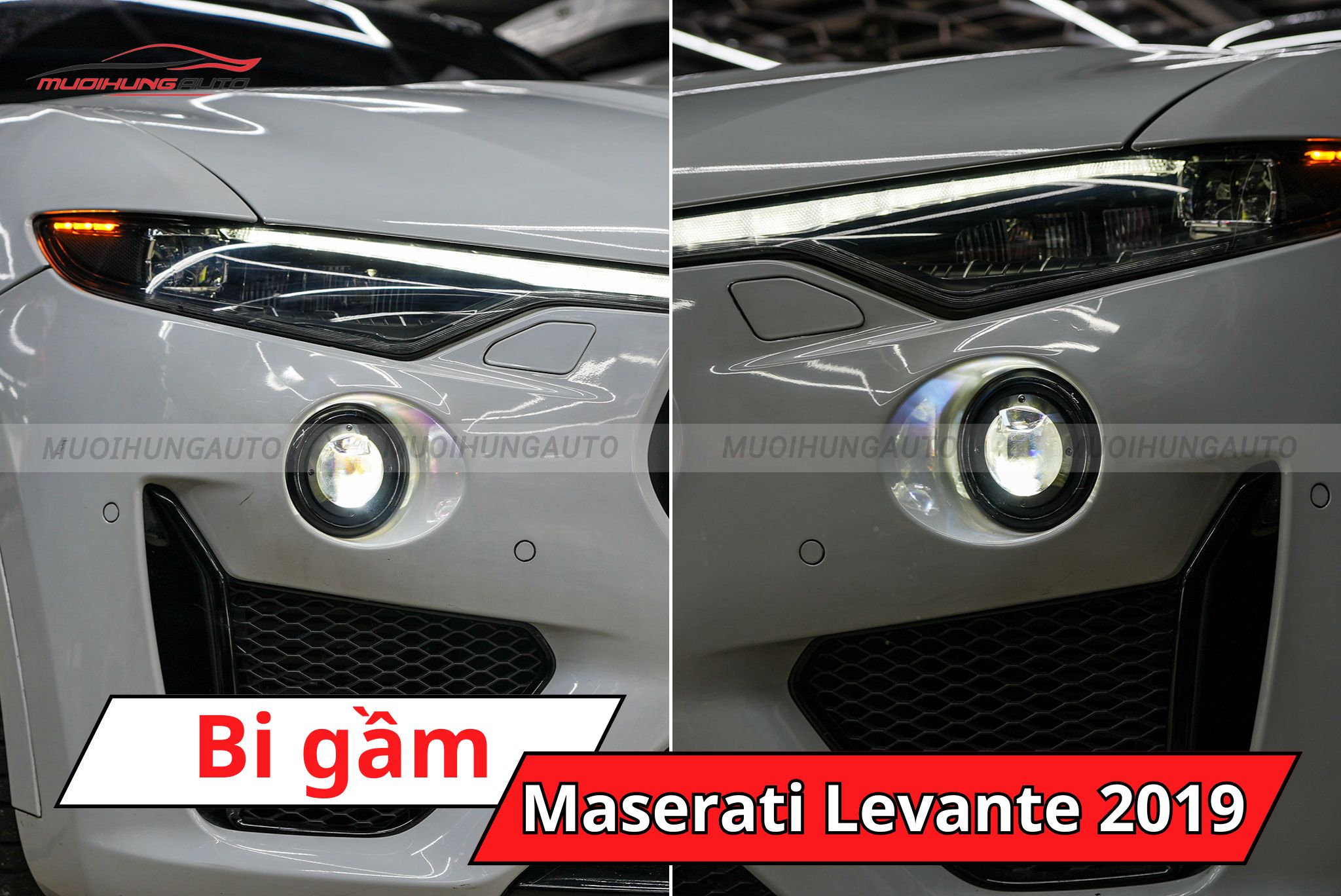 Độ đèn bi gầm Maserati Levante 2019
