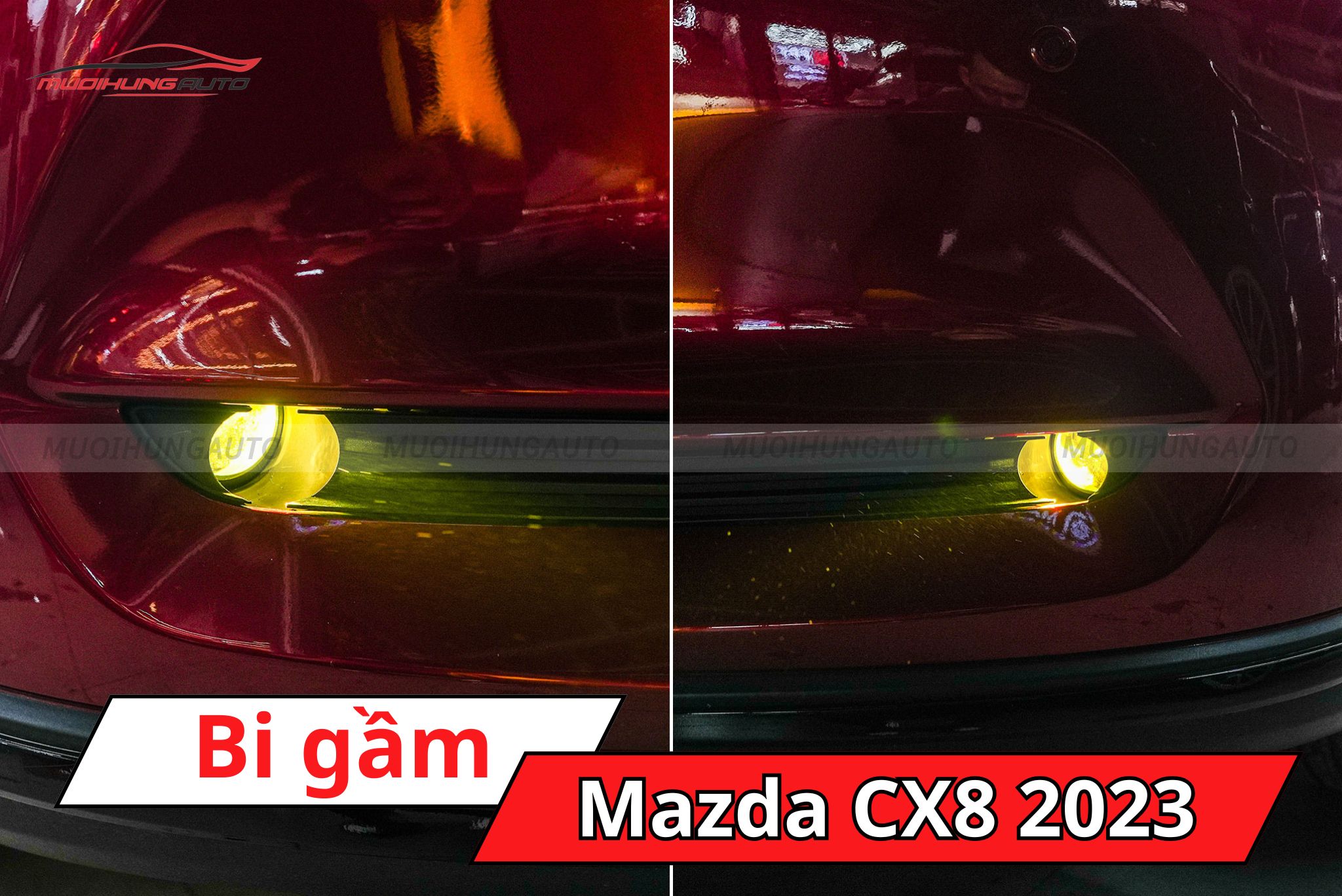 Độ đèn bi gầm Mazda CX8 2023