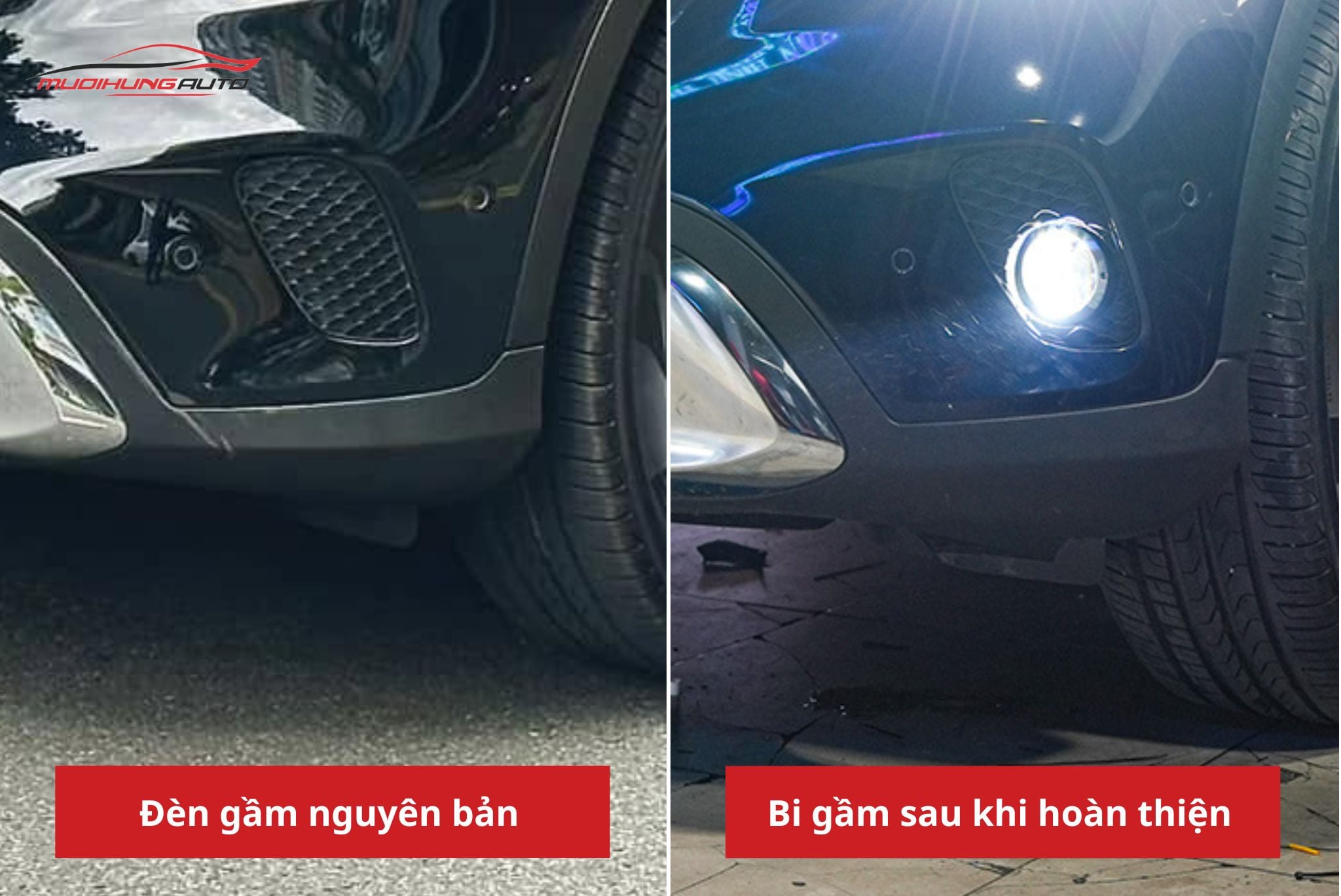 Độ đèn bi gầm ô tô Mercedes GLC200