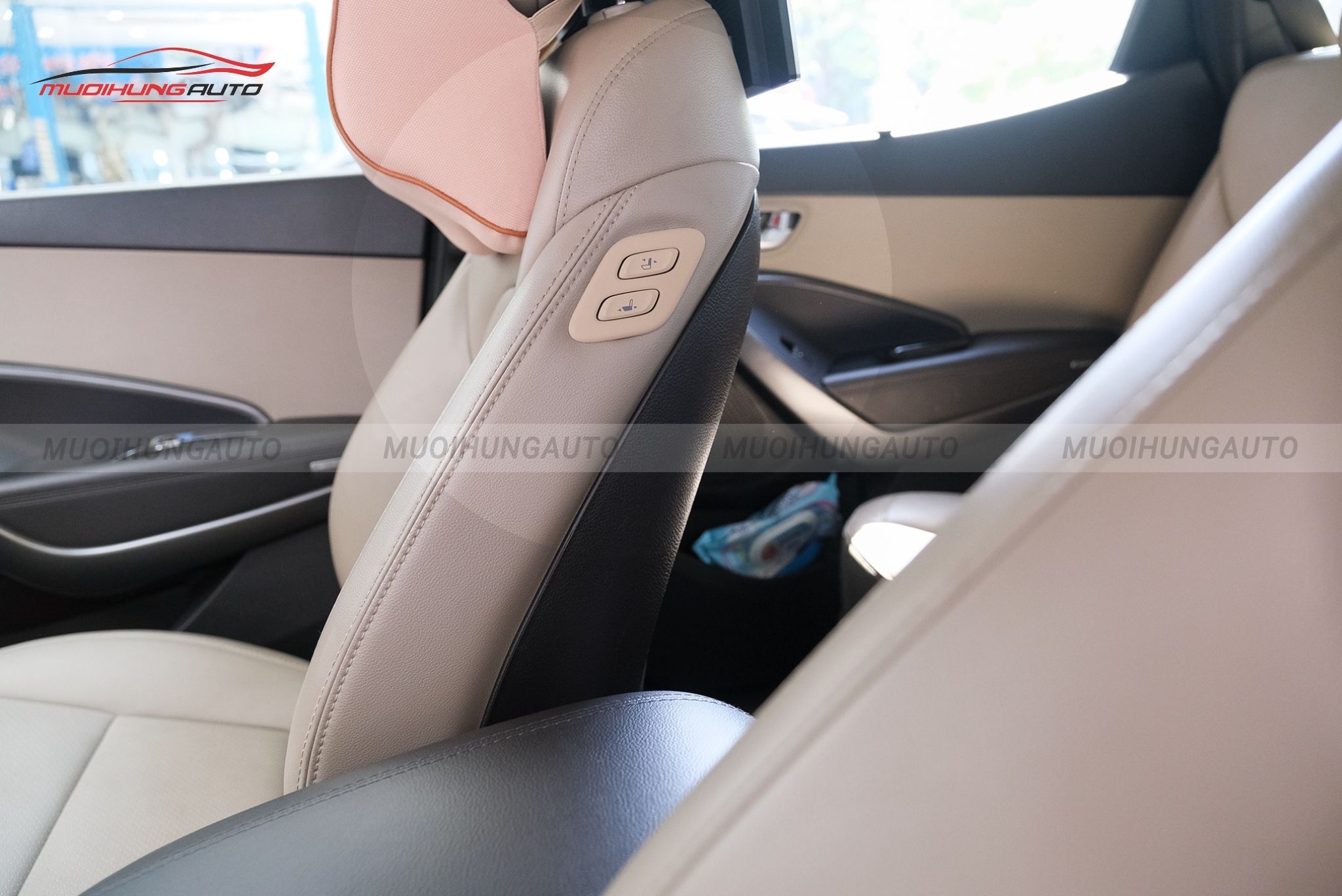 Độ ghế điện ô tô Hyundai Santafe