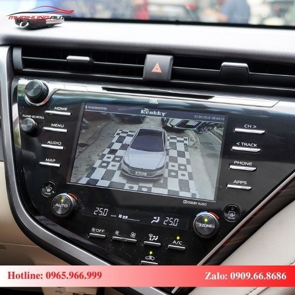 Camera 360 cho xe Toyota Camry 2019-2021 tương thích với màn hình theo xe