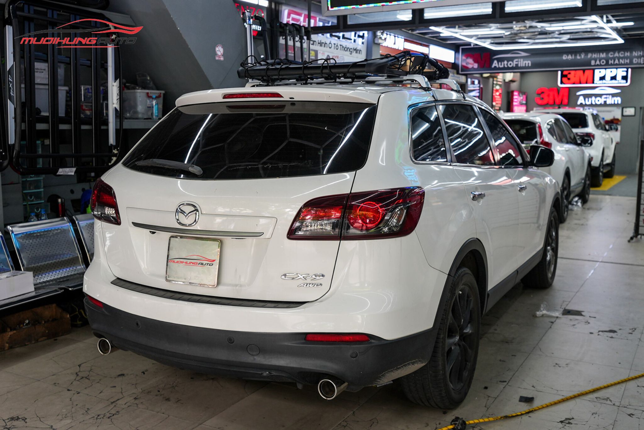 Lắp baga mui Yaki 129cm CP-439 xe Mazda CX9