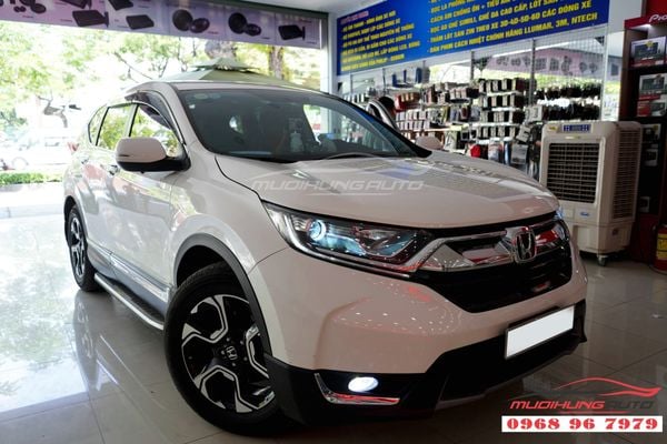 Gắn bóng LED siêu sáng cho Honda CRV 2019 chính hãng 08