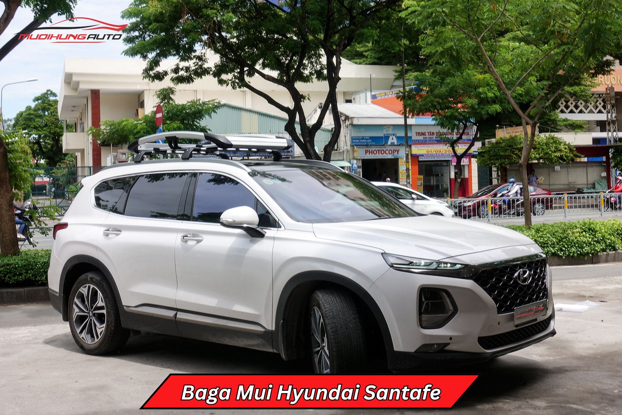 Giá để đồ trên nóc xe Hyundai Santafe