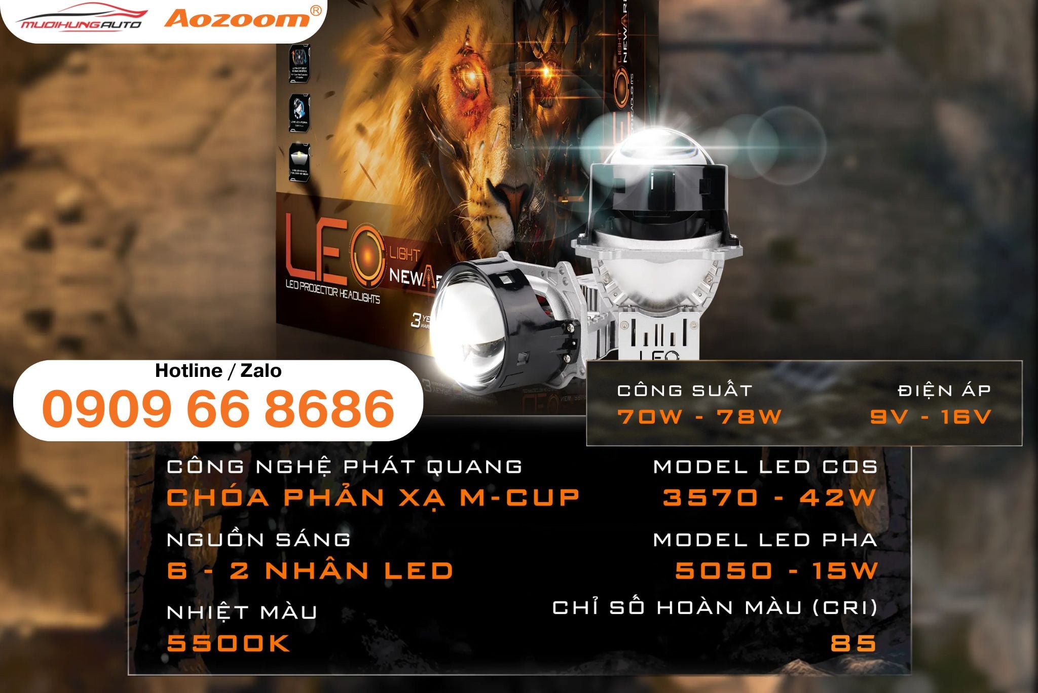 Giá đèn bi LED Aozoom MTAZ Leo New Arrival
