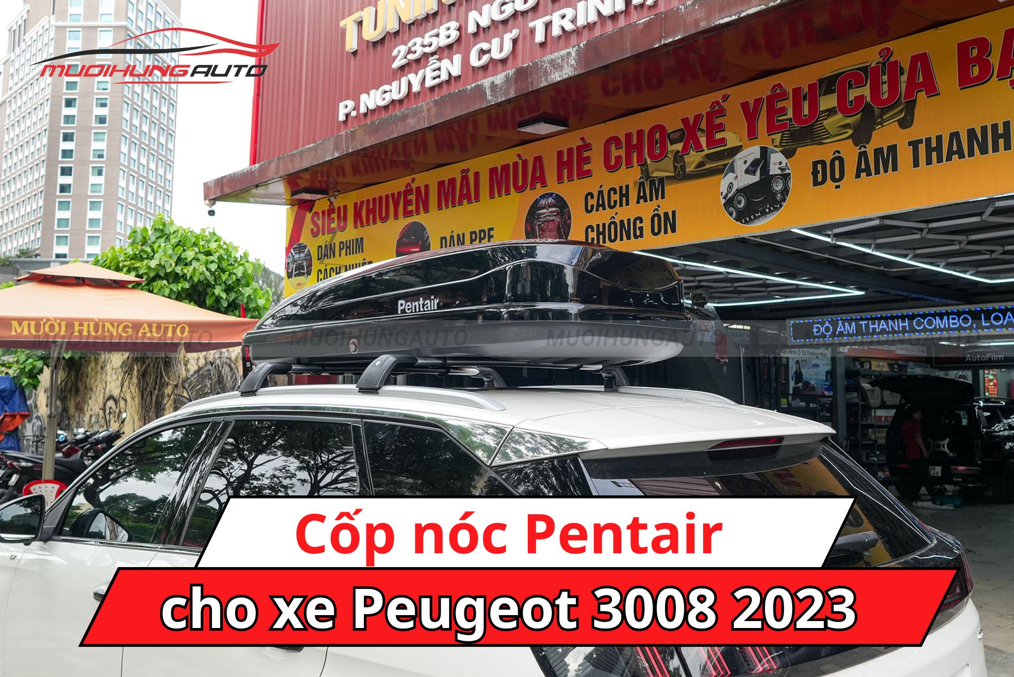 Giá nóc phi thuyền Pentair xe Peugeot 3008 2023