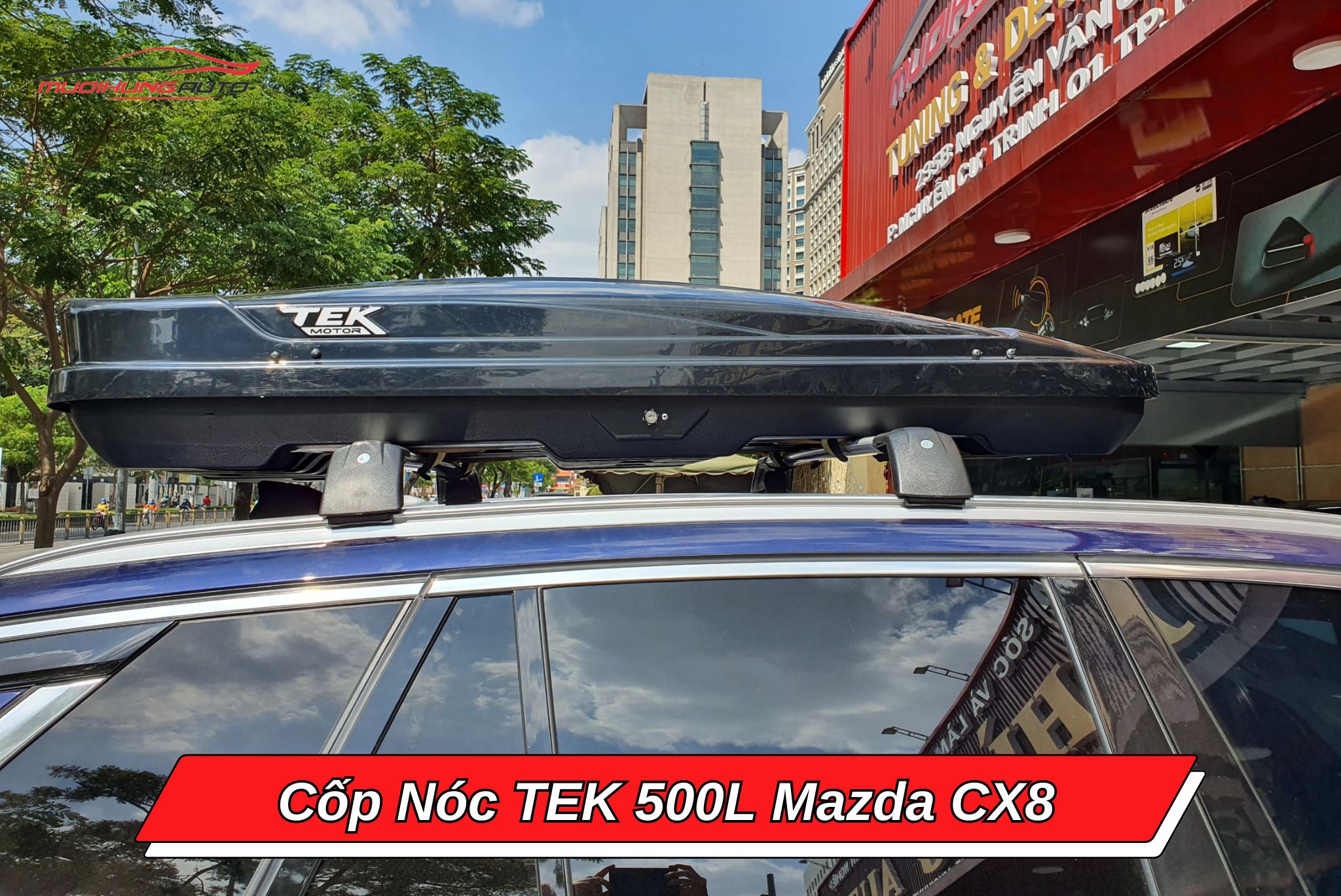 Giá nóc phi thuyền TEK 500l xe Mazda CX8