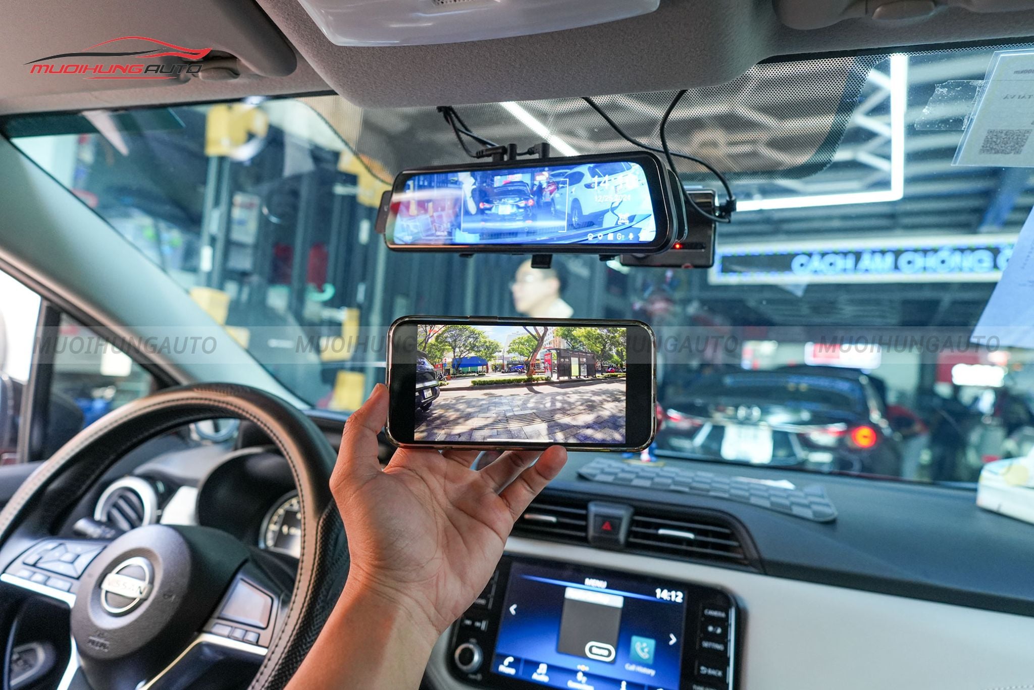 Gương điện tử AI ADAS Utour C3M ô tô Nissan Almera 2024