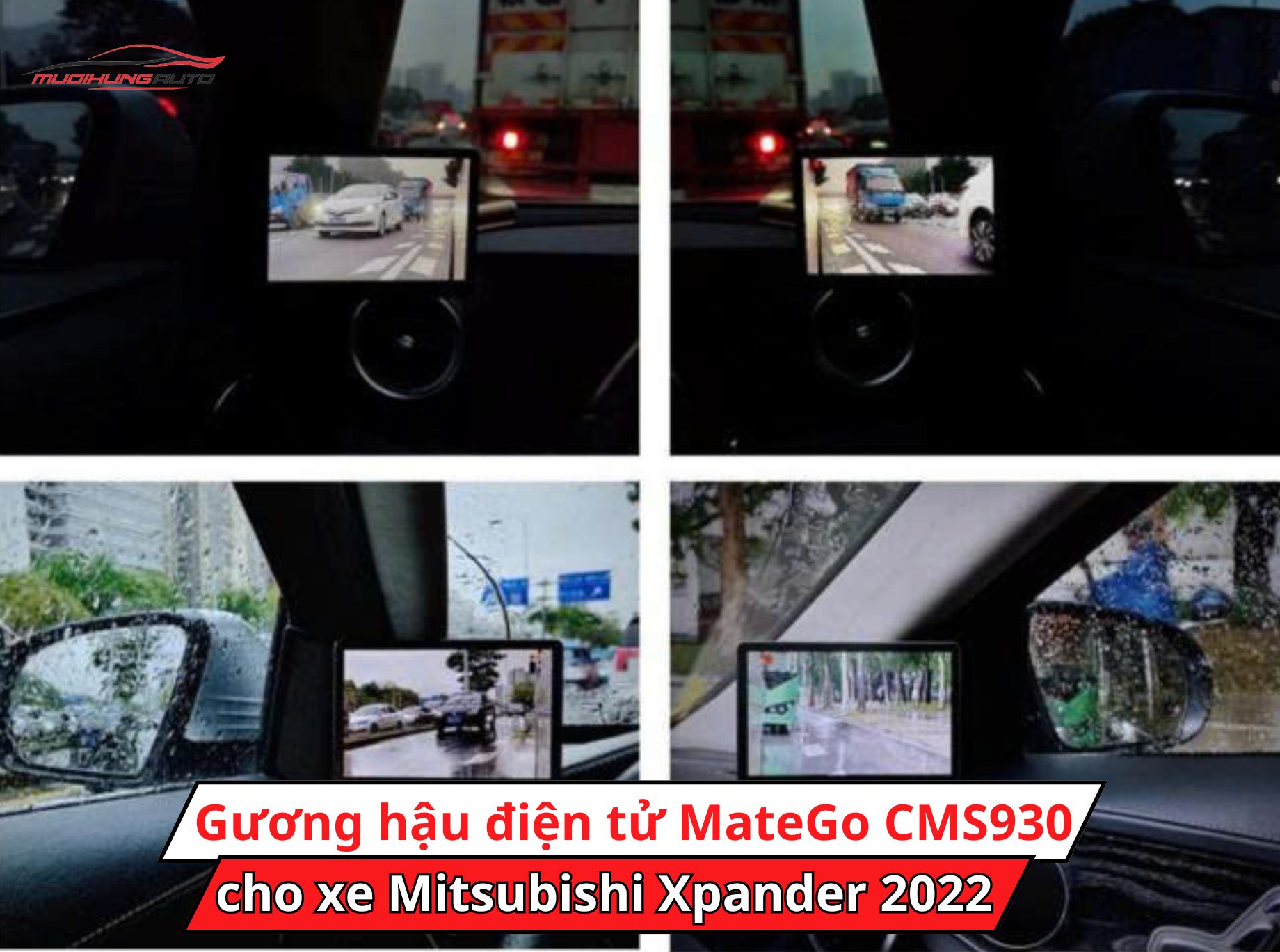 Gương hậu điện tử Matego CMS930 cho Mitsubishi Xpander 2022