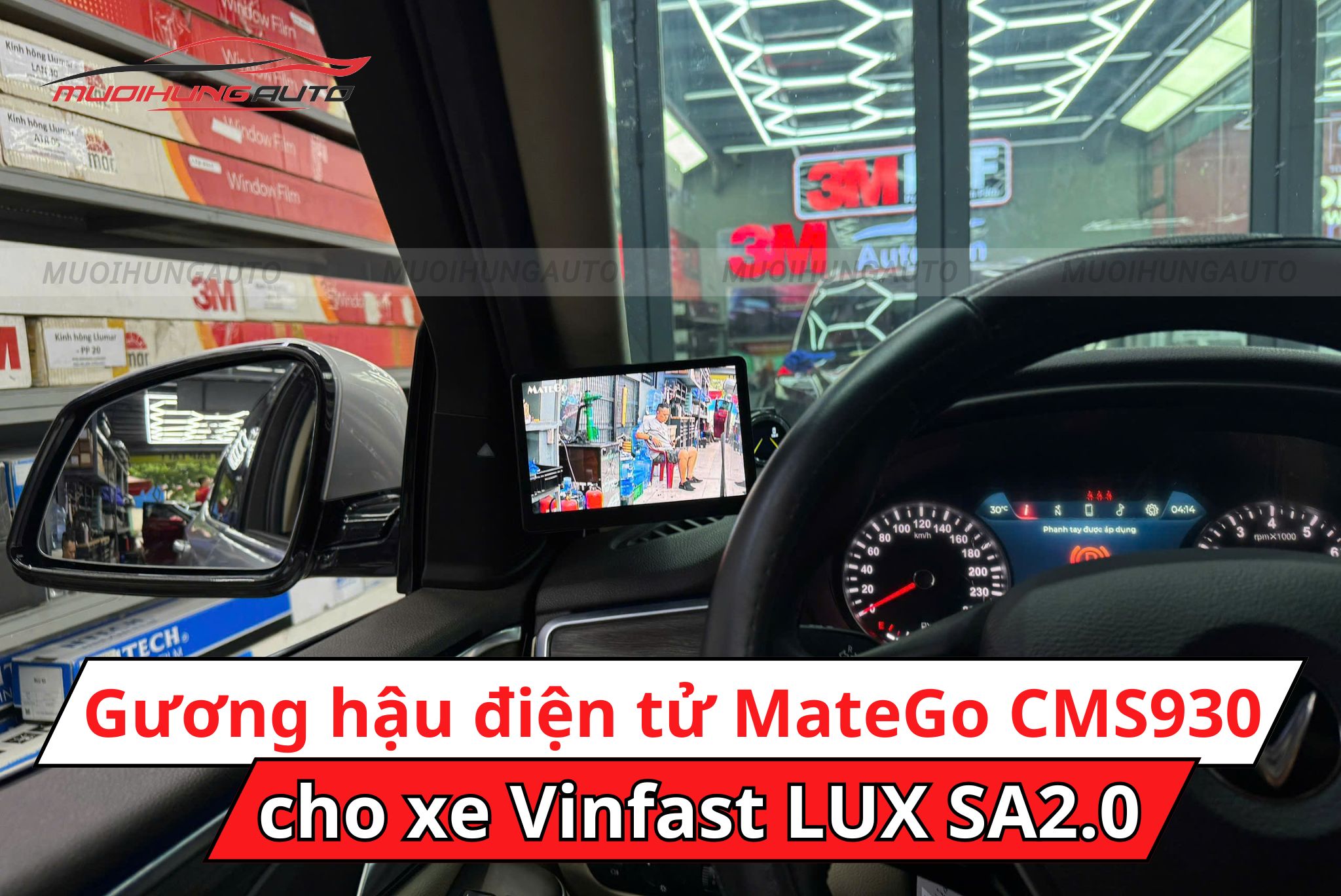 Gương hậu điện tử Matego CMS930 cho ô tô Vinfast LUX SA2.0