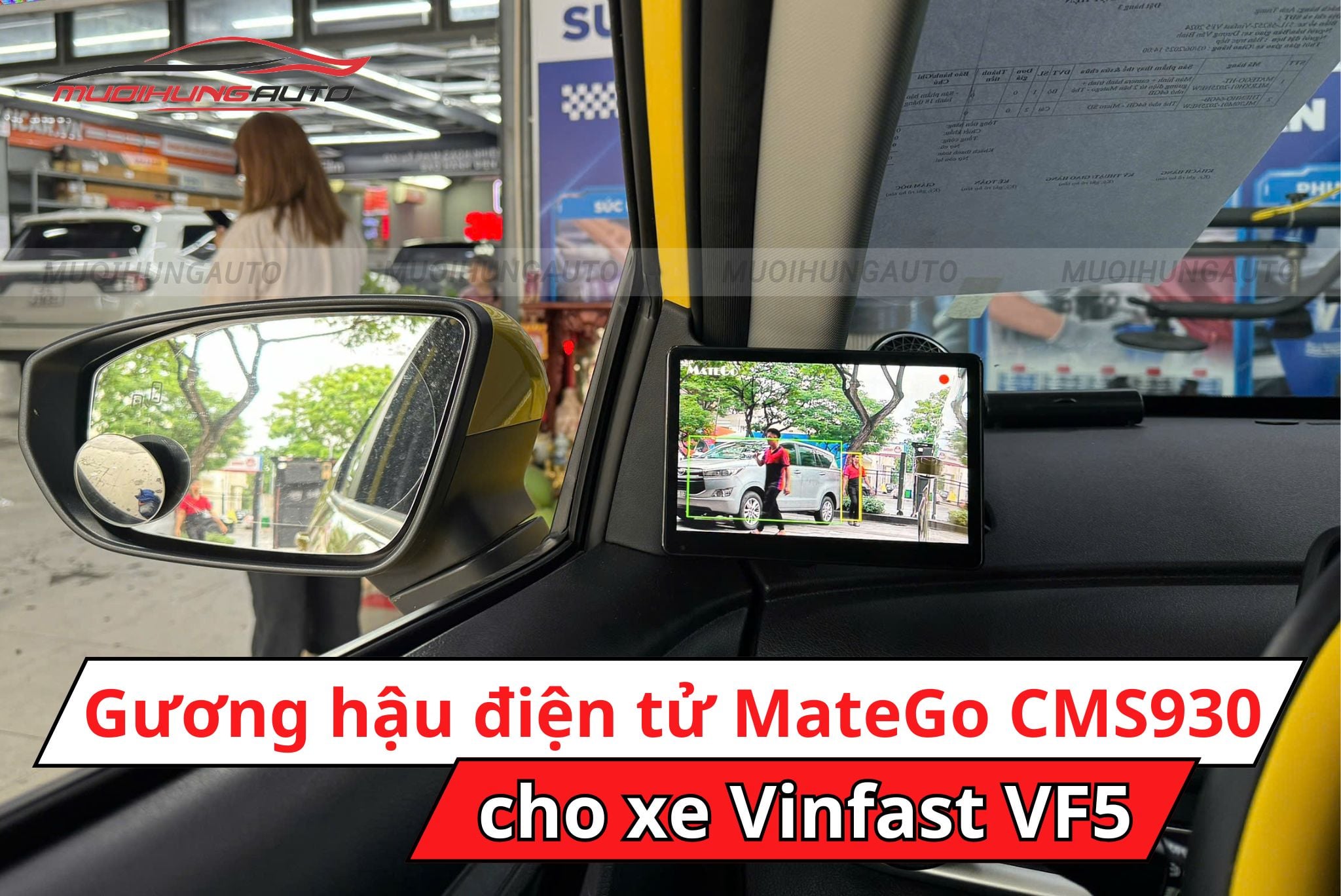 Gương hậu điện tử Matego CMS930 cho ô tô Vinfast VF5