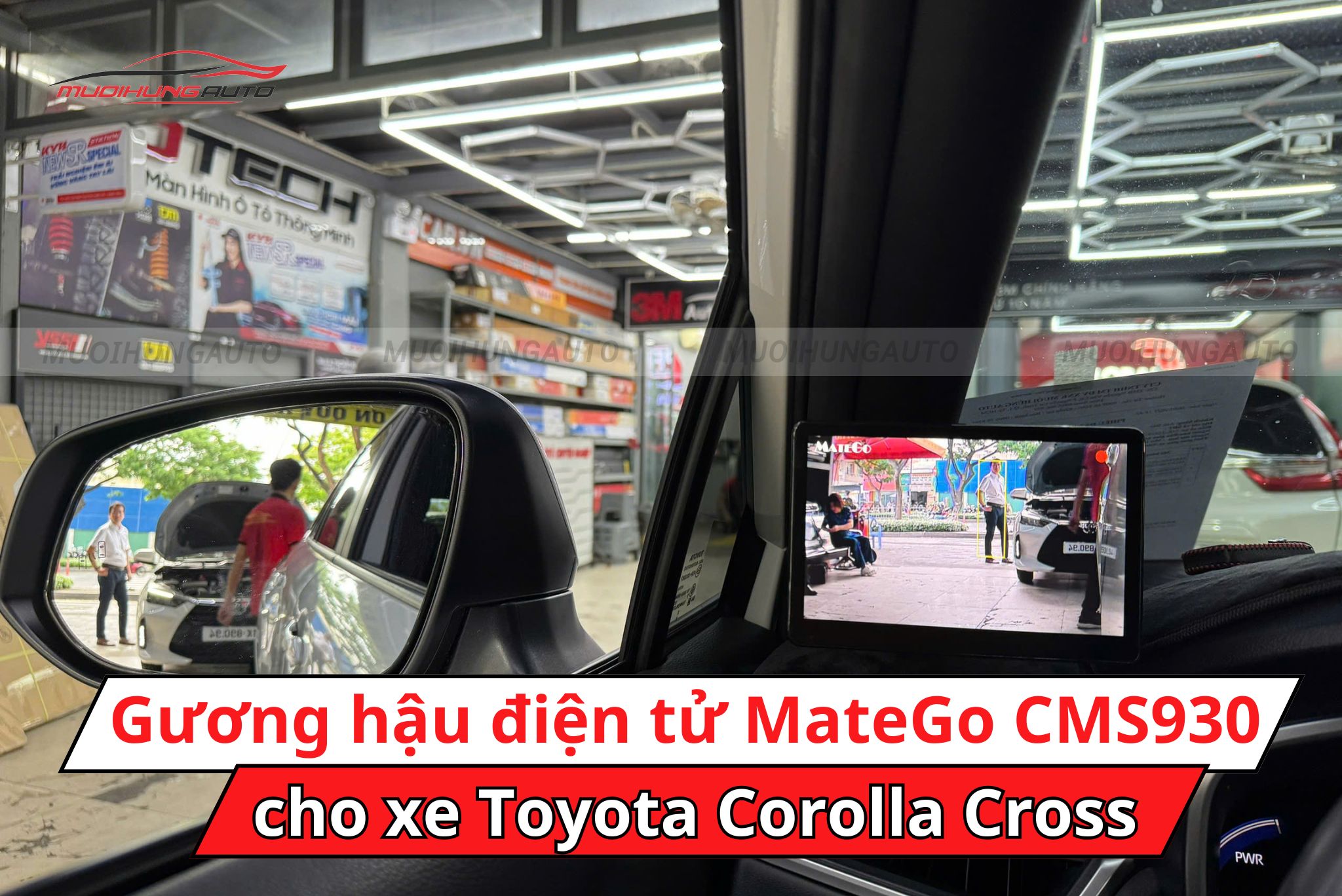 Gương hậu điện tử MateGo CMS930 cho xe Toyota Corolla Cross