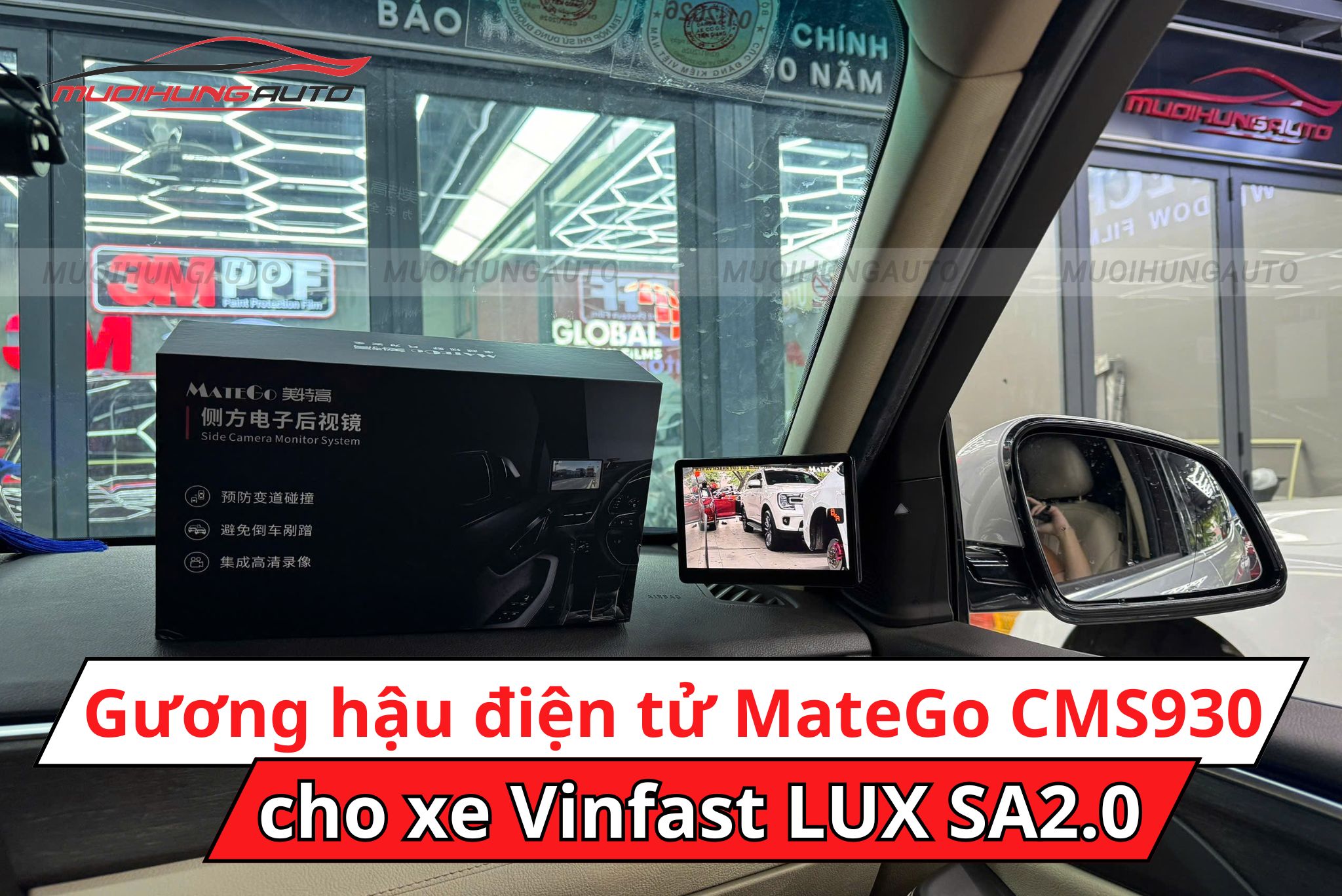 Gương hậu điện tử Matego CMS930 Vinfast LUX SA2.0