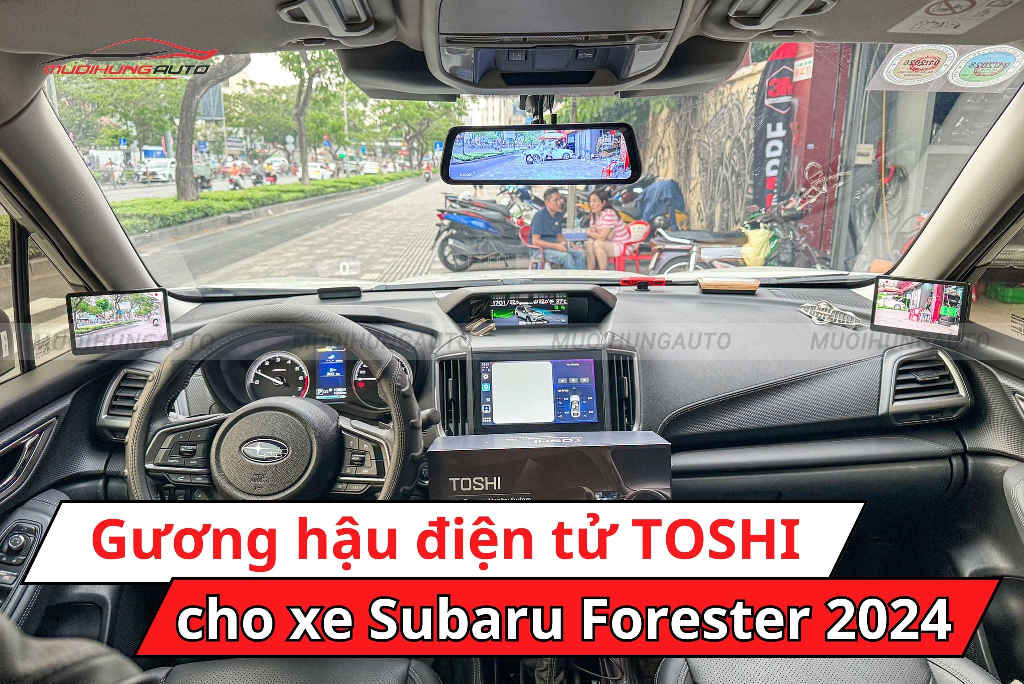 Gương hậu điện tử TOSHI xe Subaru Forester 2024