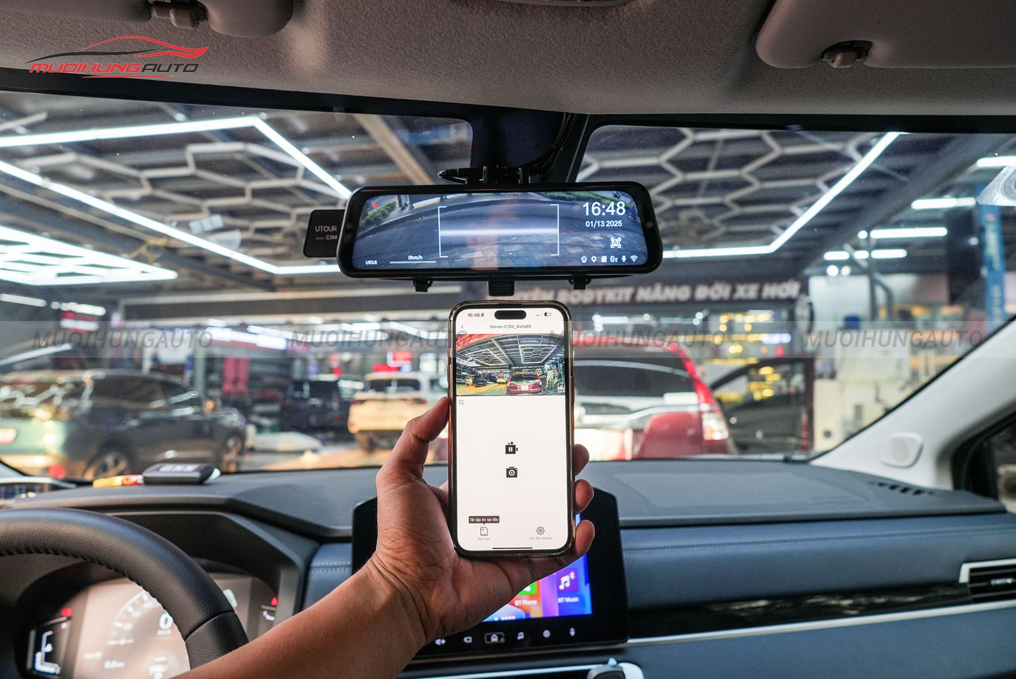 Camera hành trình gương điện tử AI ADAS Utour C3M cho xe Mitsubishi Xpander Cross 2024