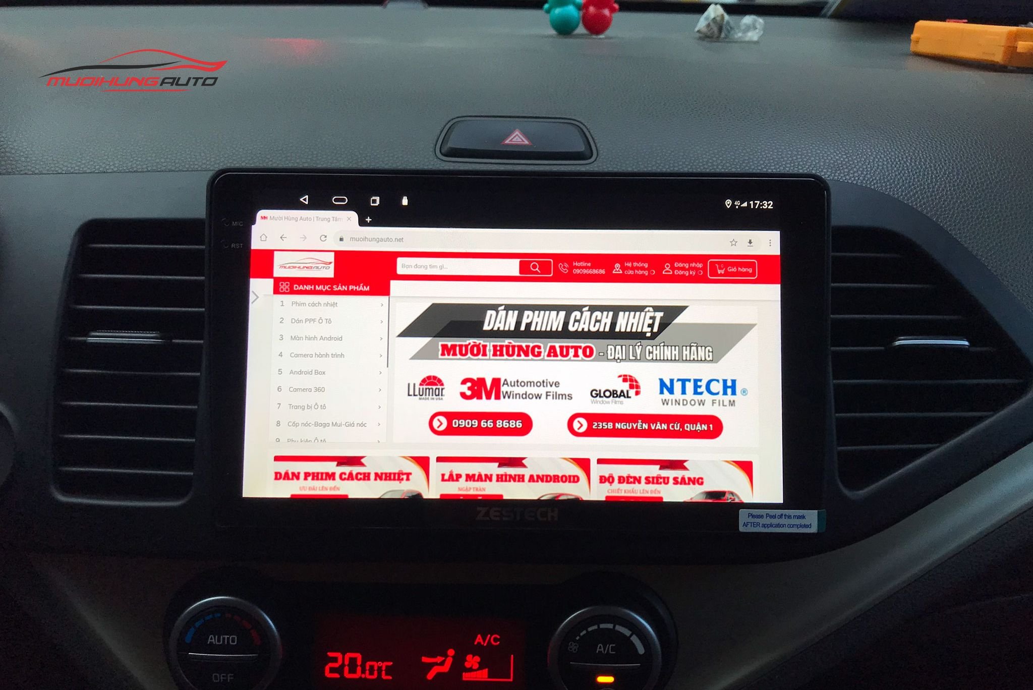 Lắp Màn Hình Zestech Z18 Cho Xe Kia Morning 2017