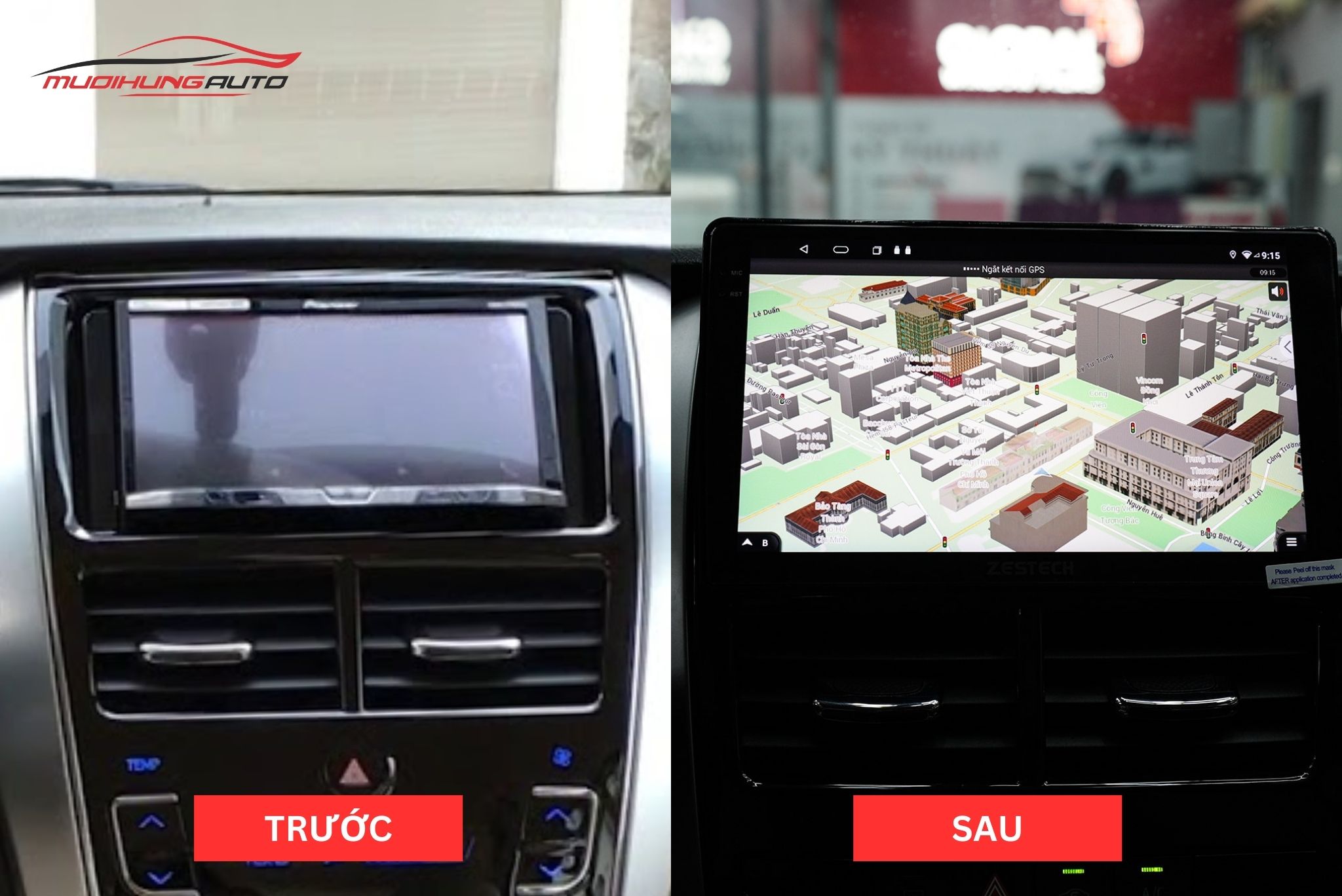 Lắp Màn Hình Zestech Z18 Cho Xe Toyota Vios 2019