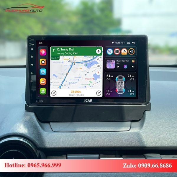 Màn hình Android ICAR Elliview U5 Deluxe điều khiển mọi tác vụ Google Maps