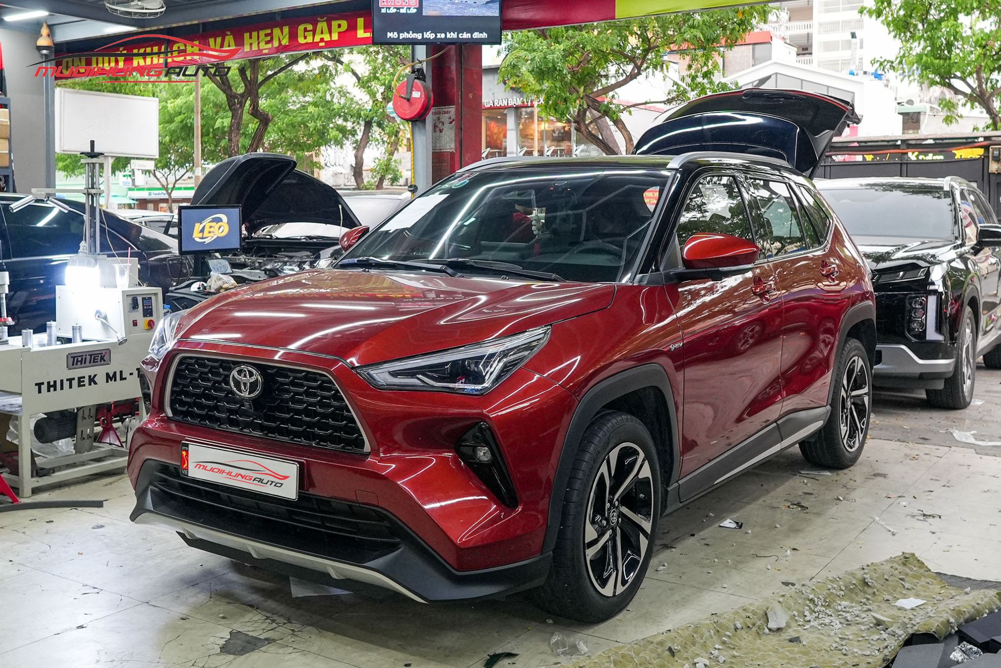 Hình xe đã gắn bánh lại hoàn chỉnh