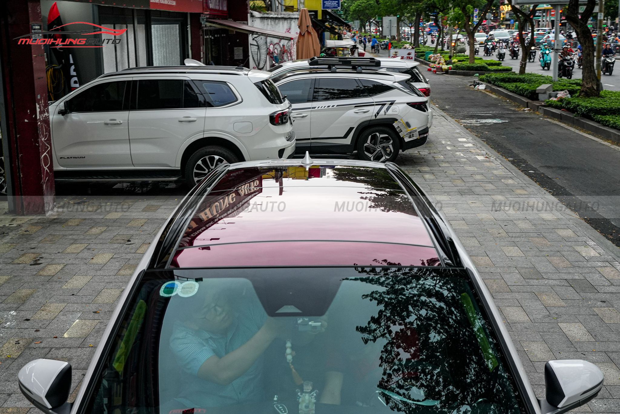 Dán phim PPF TPU Sunroof cách nhiệt cửa sổ trời cho ô tô Hyundai Tucson 2024