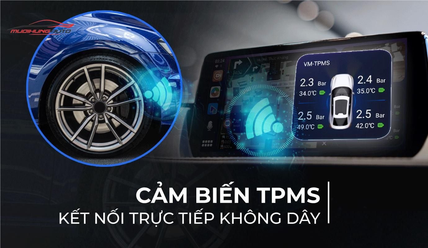 Kết nối phụ kiện áp suất lốp Bluetooth không dây