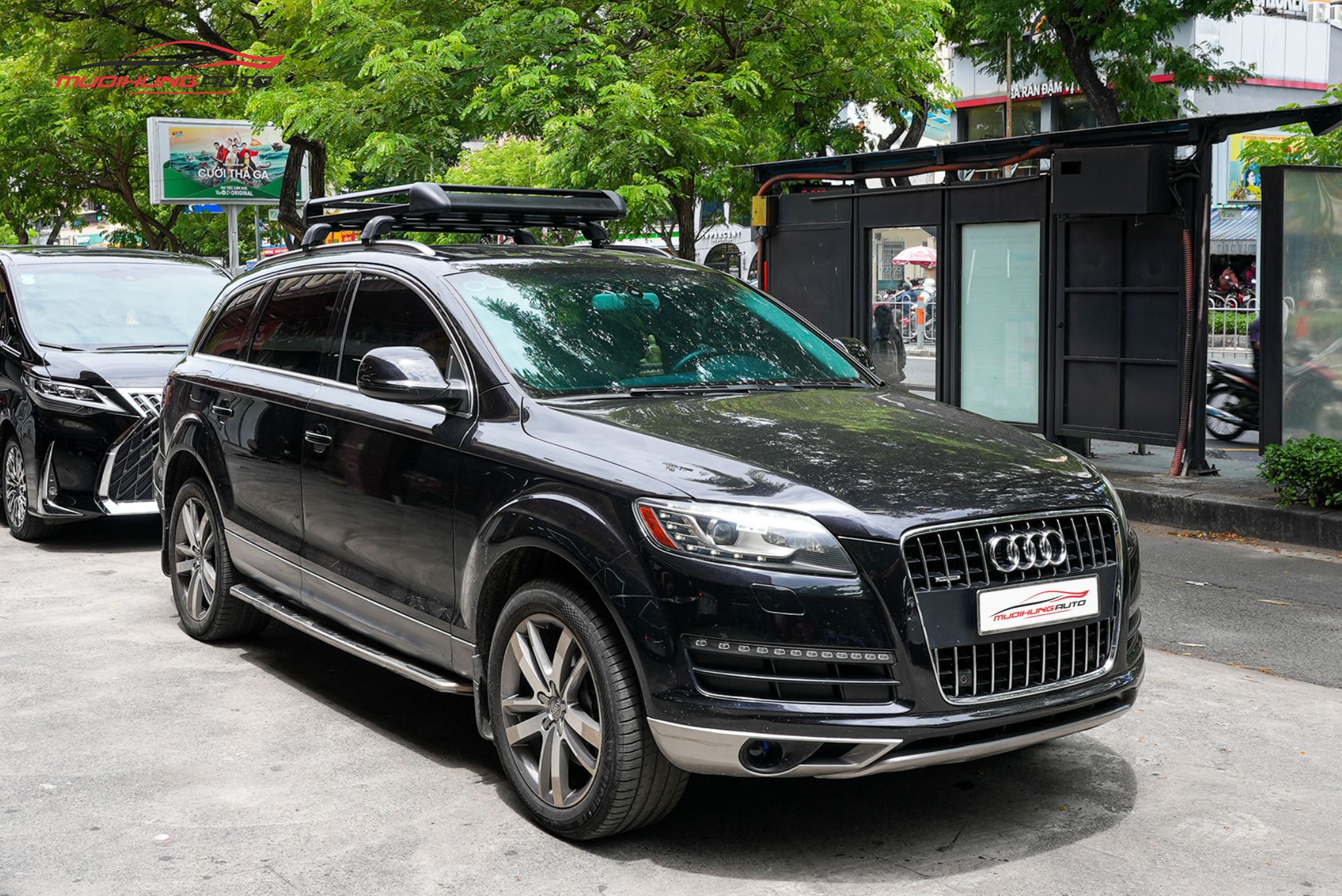Lắp baga mui Yaki 127cm CP-307 cho ô tô Audi Q7 2011