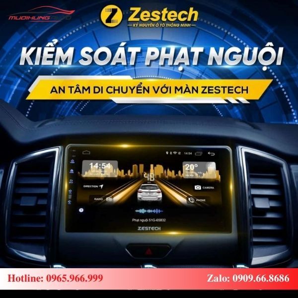 Kiểm tra phạt nguội dễ dàng trên màn hình Zestech S100J