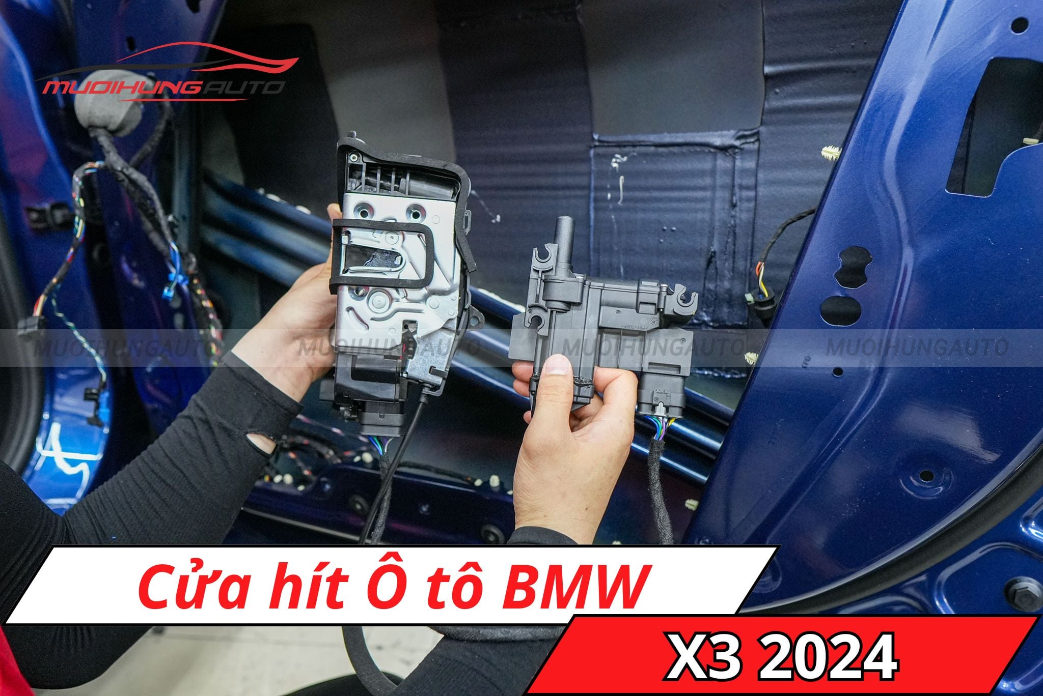 Lắp cửa hít BMW X3 2024