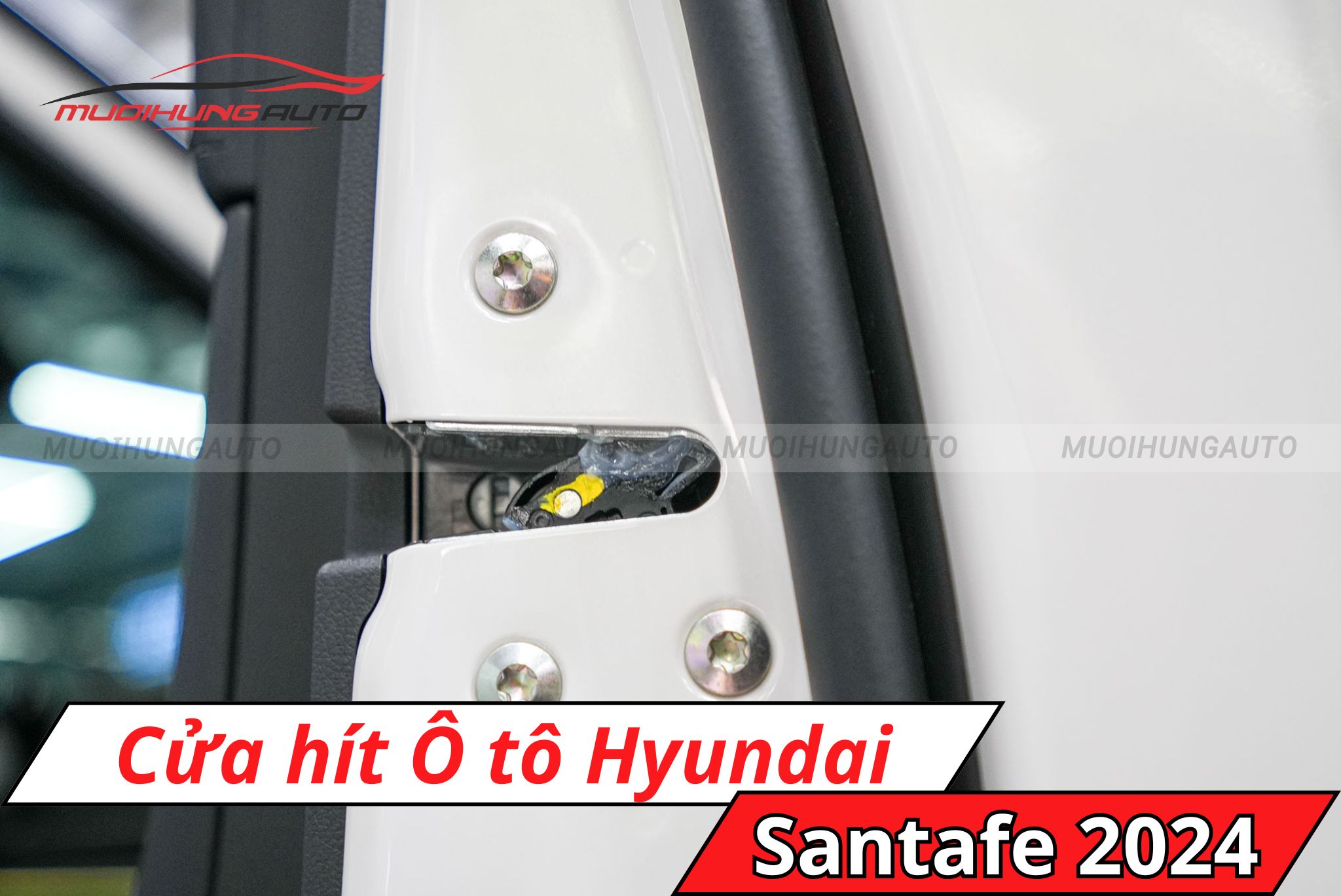 Lắp cửa hít cho xe Hyundai Santafe 2024