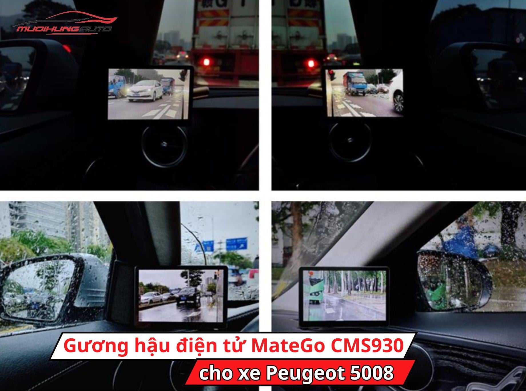 Lắp gương điện tử MateGo CMS930 cho xe Peugeot 5008