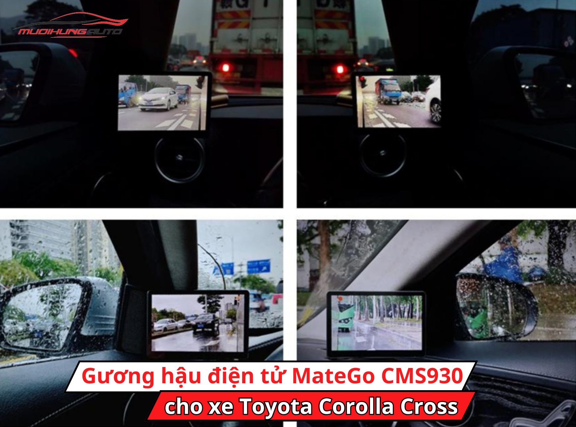 Lắp gương điện tử MateGo CMS930 cho xe Toyota Corolla Cross