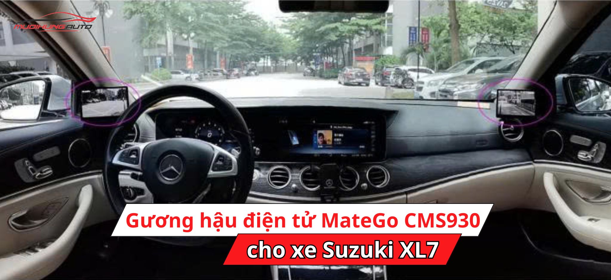 Lắp gương hậu điện tử Matego CMS930 cho xe Suzuki XL7