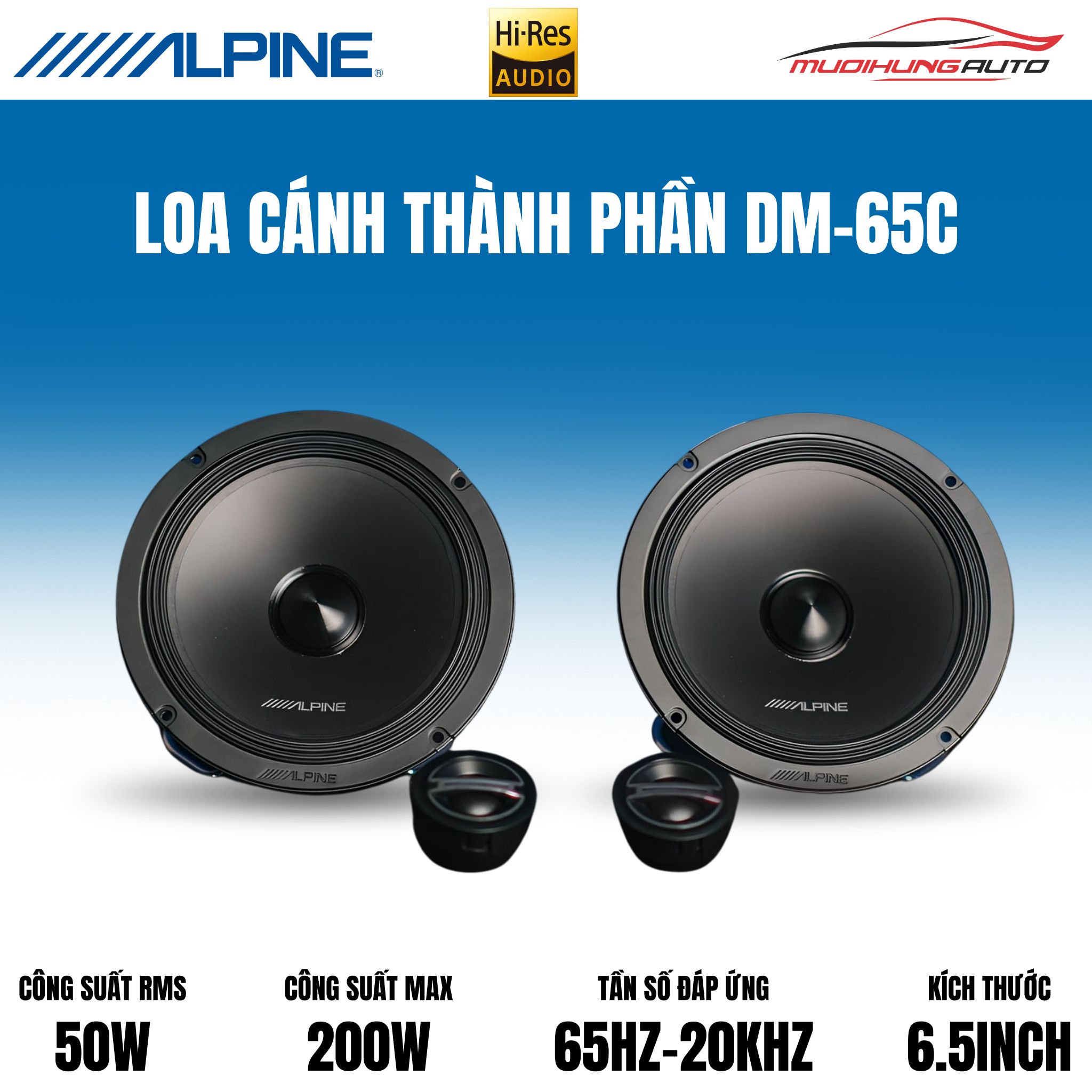 Loa cánh cửa ô tô Alpine DM-65C