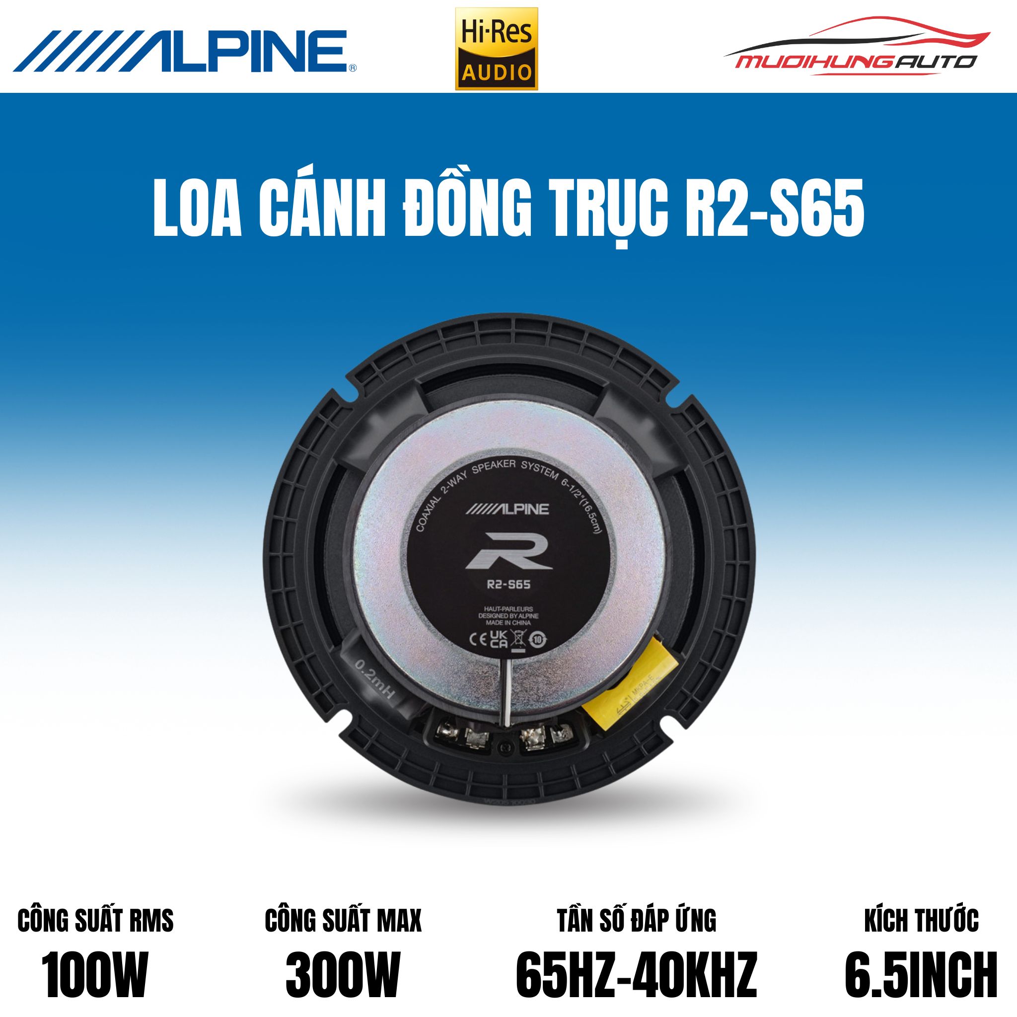 Loa cánh cửa ô tô Alpine R2-S65