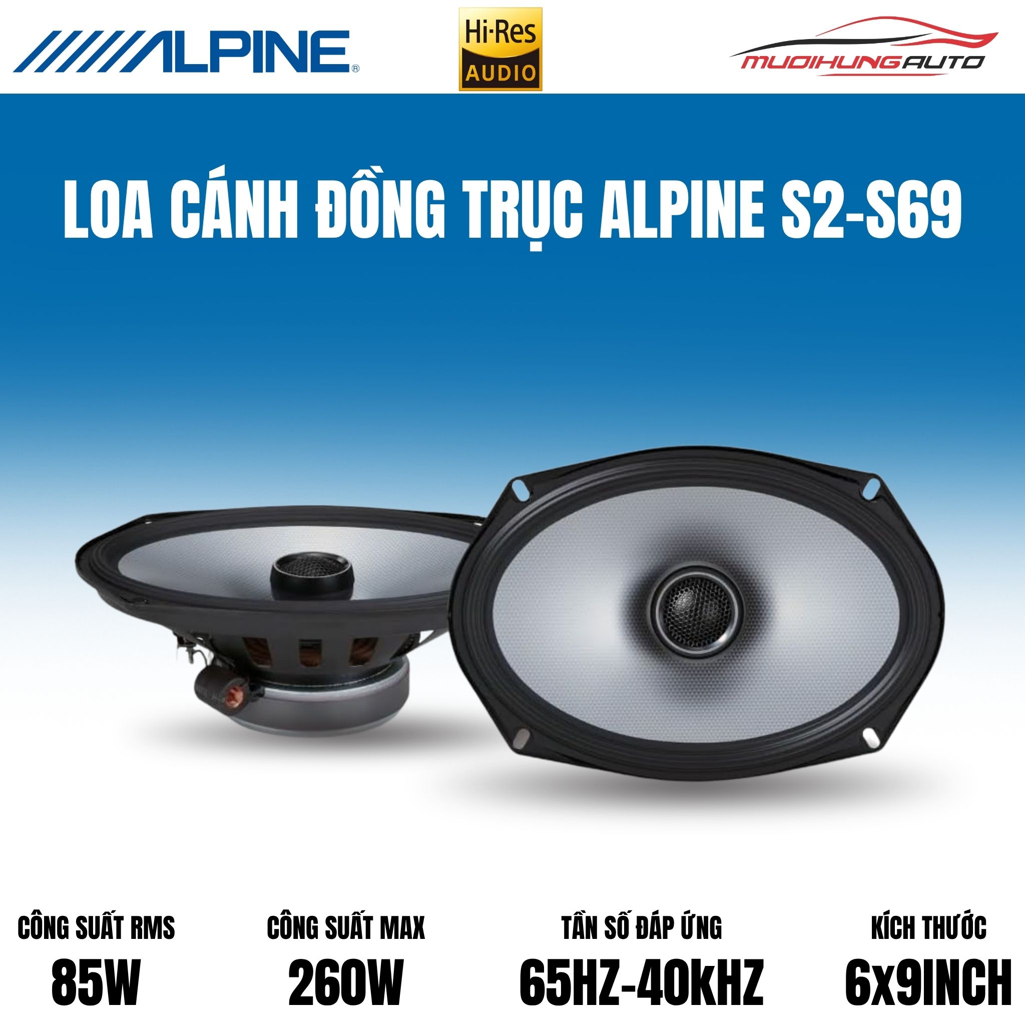 Loa cánh đồng trục Alpine S2-S69