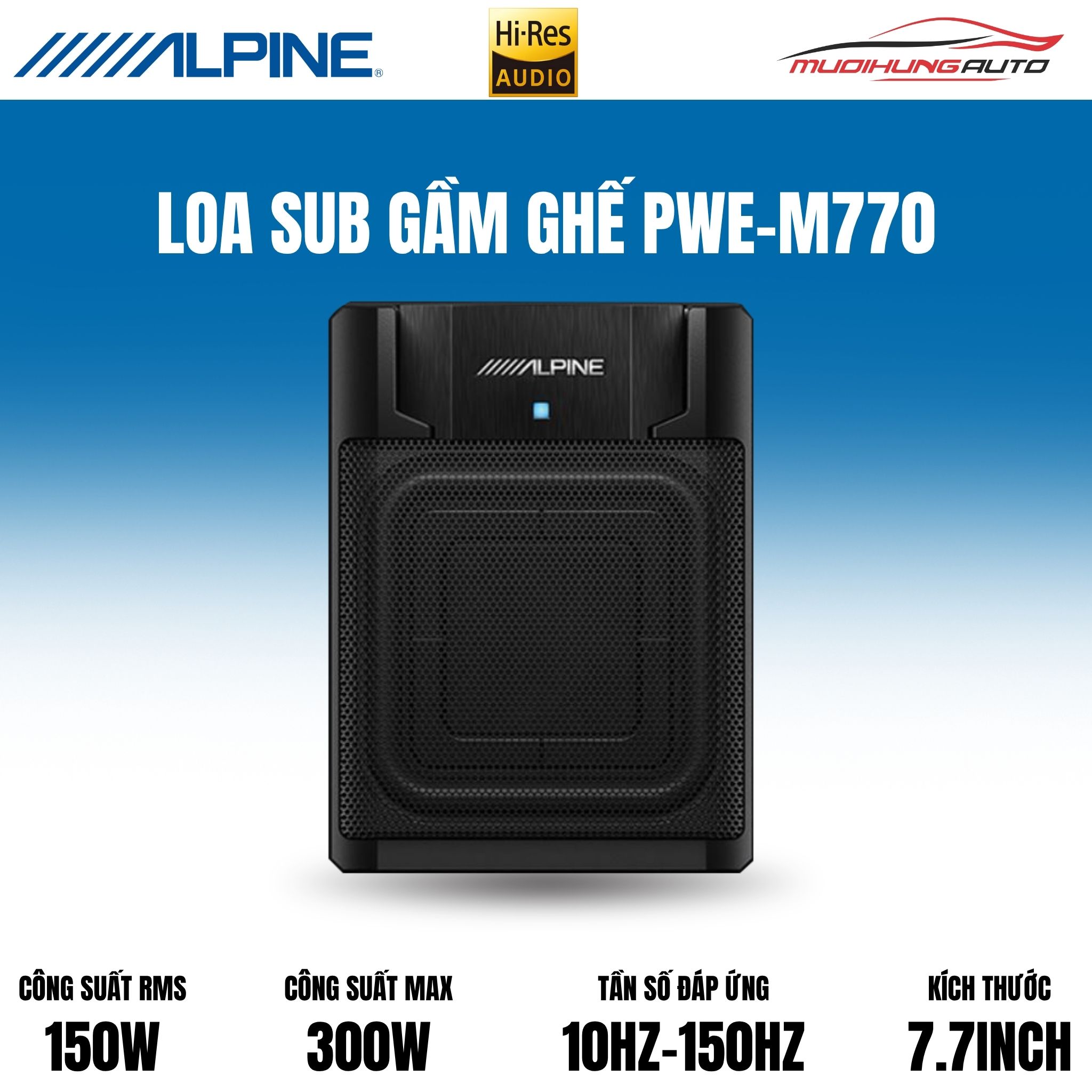 Loa sub gầm ghế Alpine PWE-M770