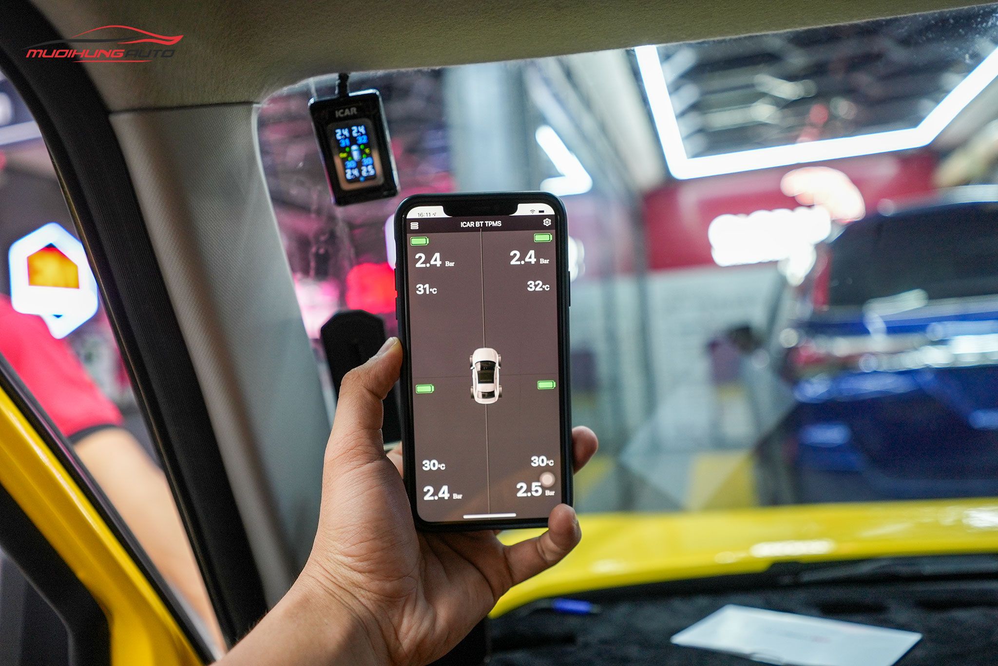 Lắp cảm biến áp suất lốp ICAR Ellisafe xe Vinfast VF3