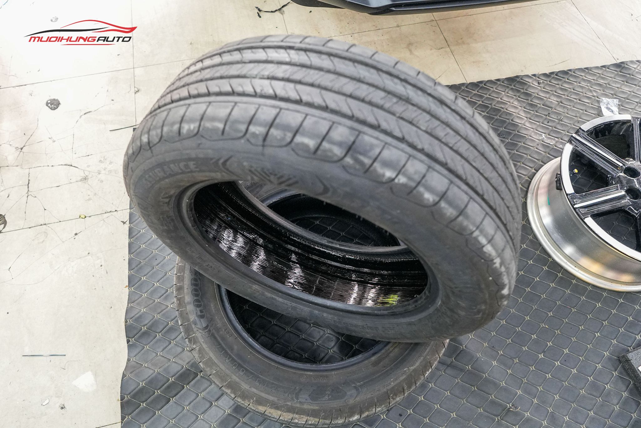 Lốp sau khi tráng hoàn tất