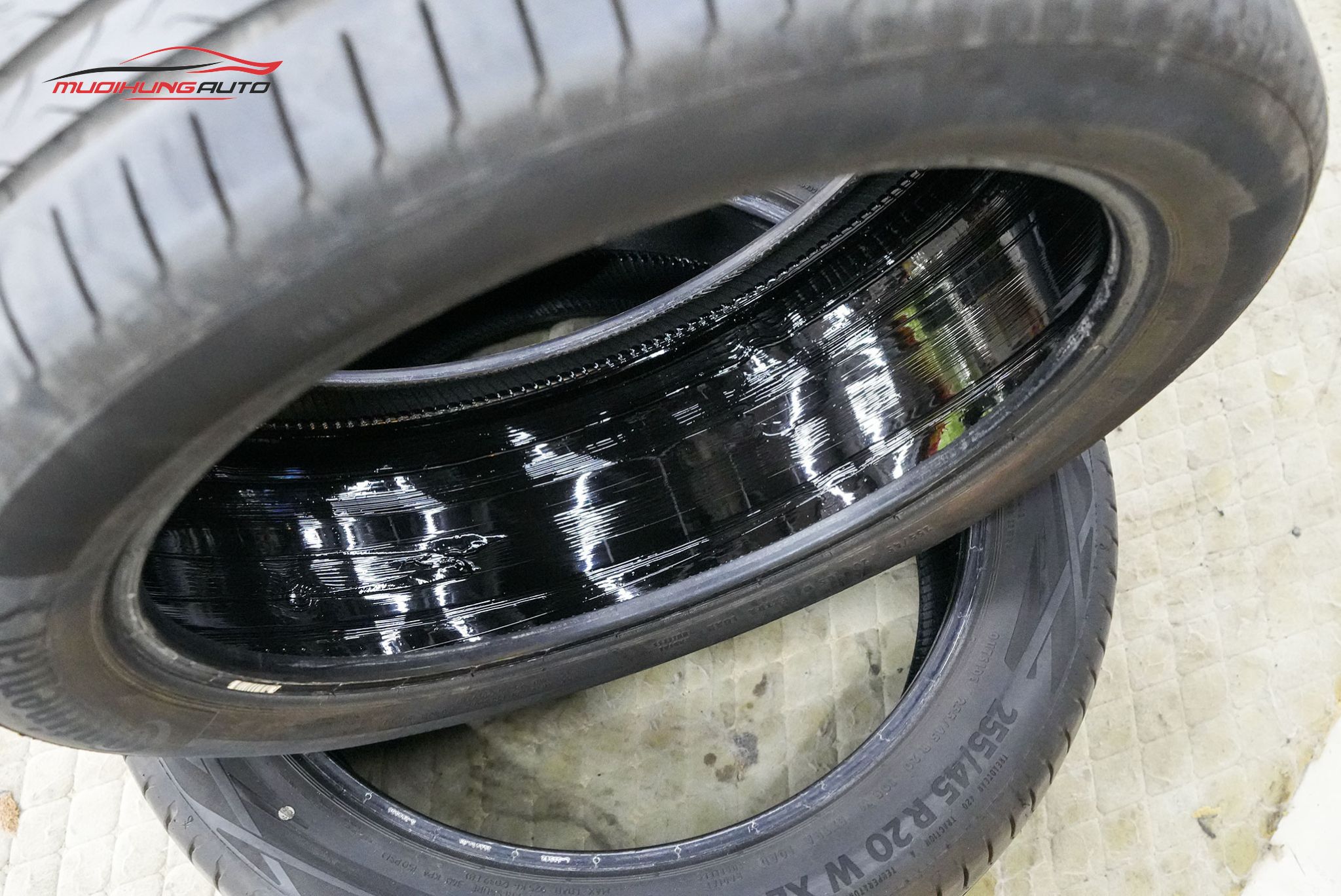 Lốp sau khi tráng hoàn tất