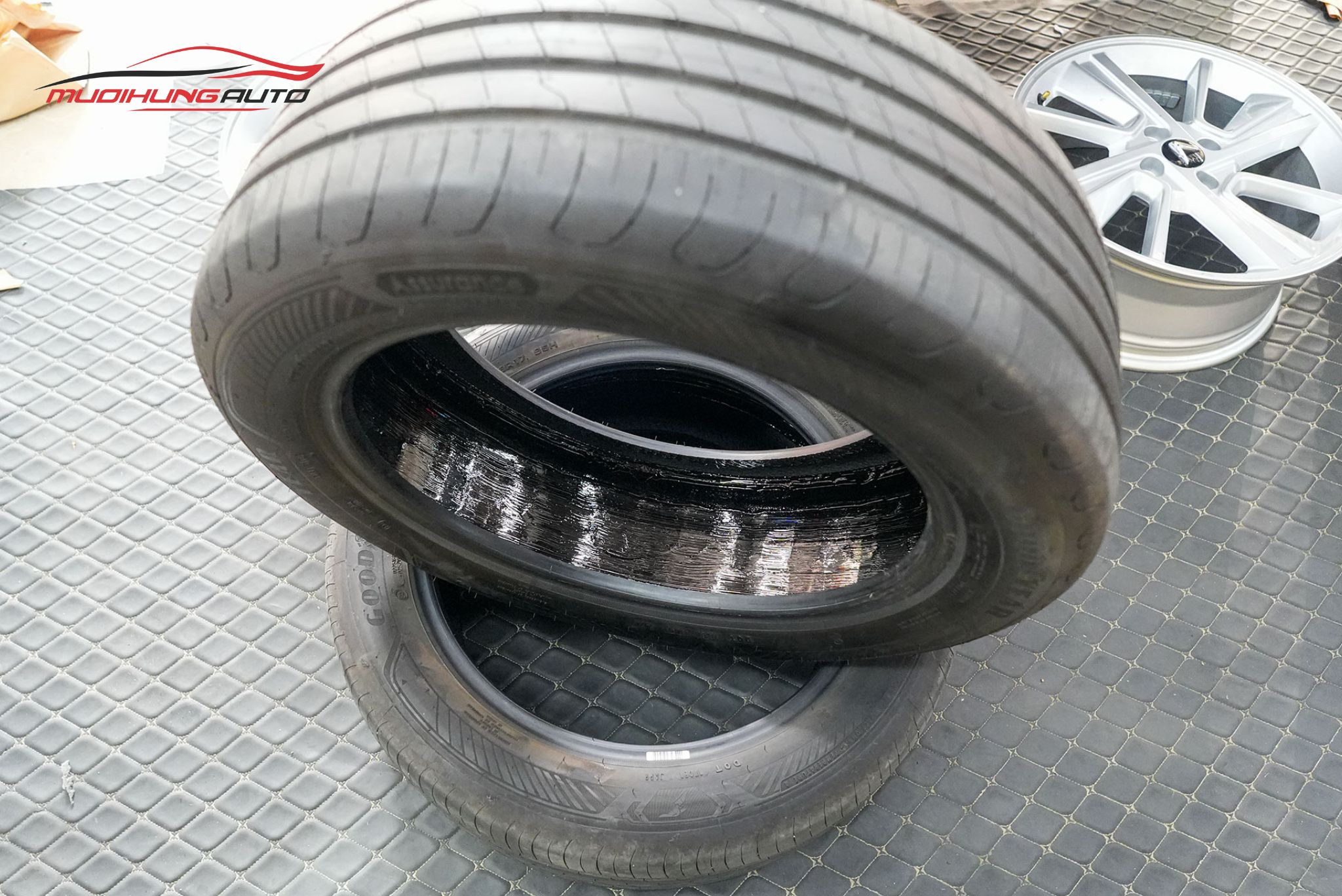 Lốp sau khi tráng hoàn tất
