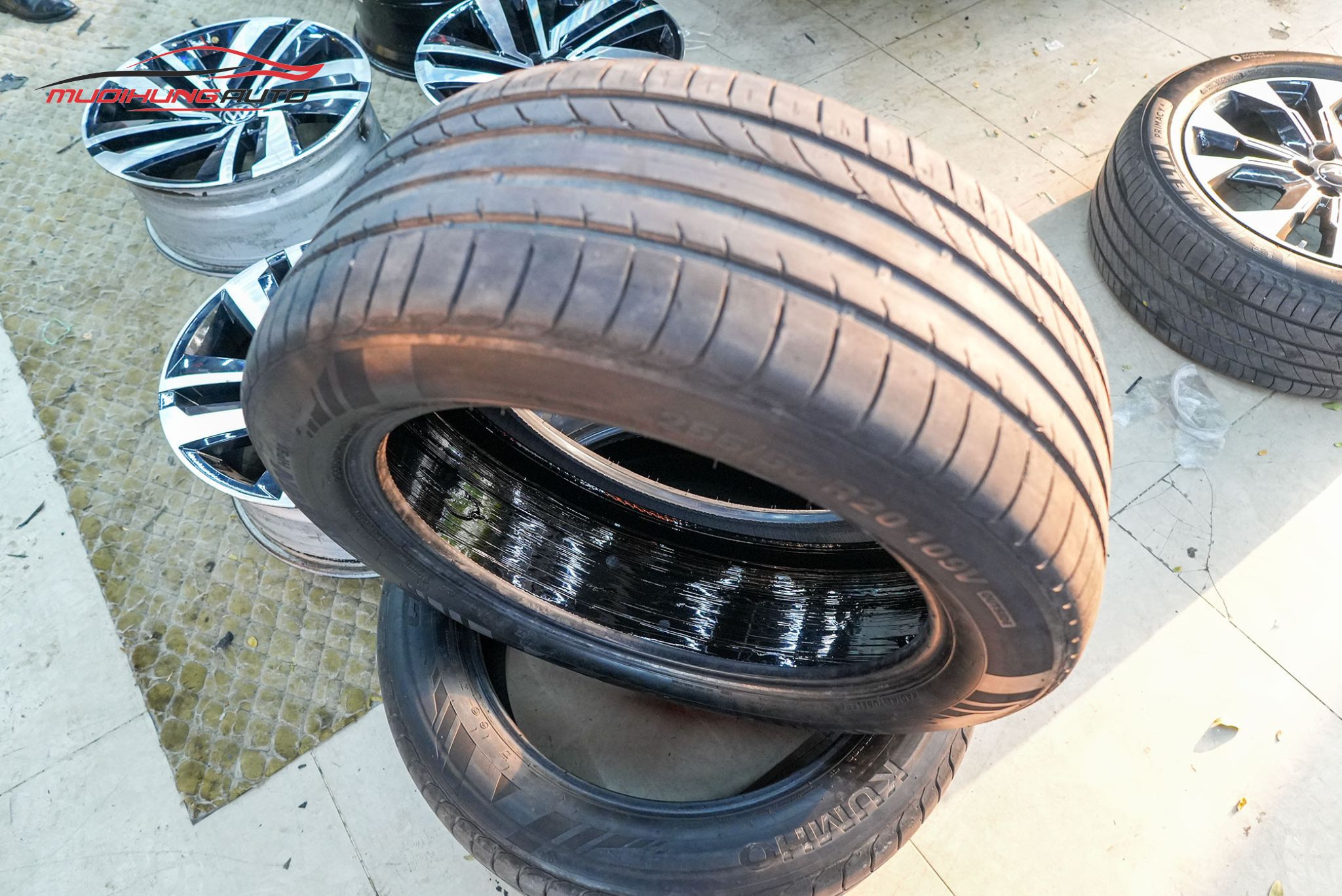 Lốp sau khi tráng hoàn tất
