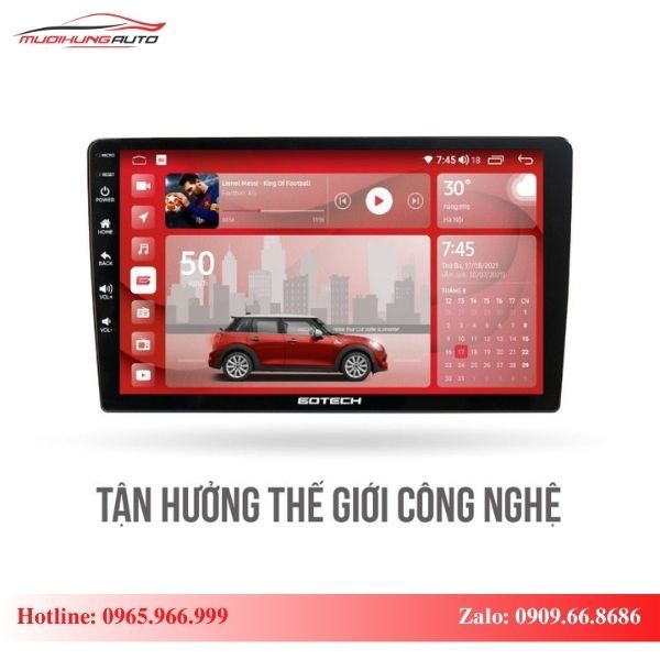 Màn hình Android Gotech có cấu hình mạnh mẽ