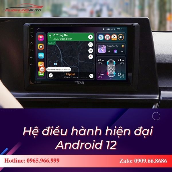Màn hình Android ICAR Elliview Premium hệ điều hành Android 12