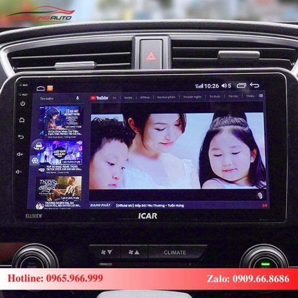 Màn hình Android ICAR Elliview U5 Basic giải trí không giới hạn