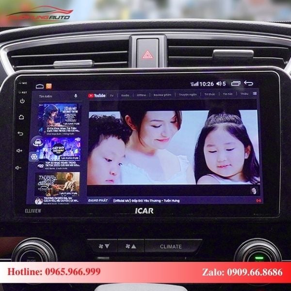 Màn hình Android ICAR Elliview U5 Deluxe giải trí đa tầng
